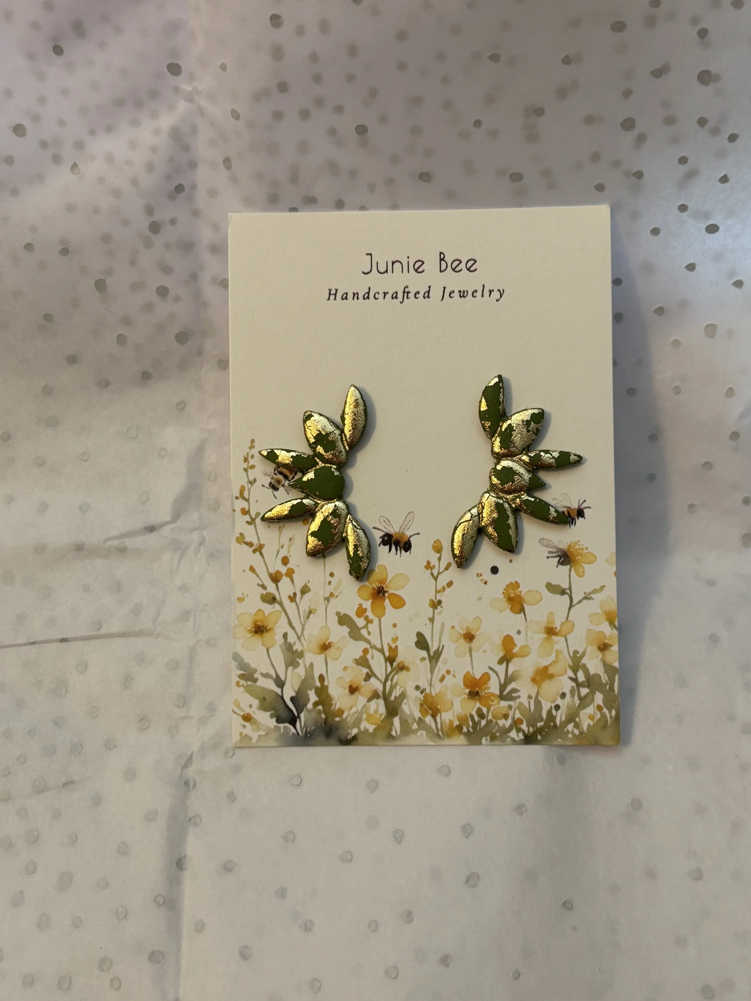 Eucalyptus Gold Studs