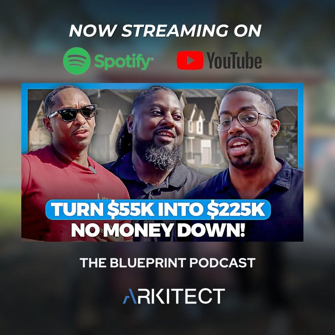 FULL VIDEO IN @michaelthearkitect BIO - @the_blueprint_pod host Michael Carpenter teams up with his listing client @penny_da_1 (Michael Buster) and his mentor @neighborhoodsal (Sal Prewitt)...

to break down the process of transforming a fixer-upper 