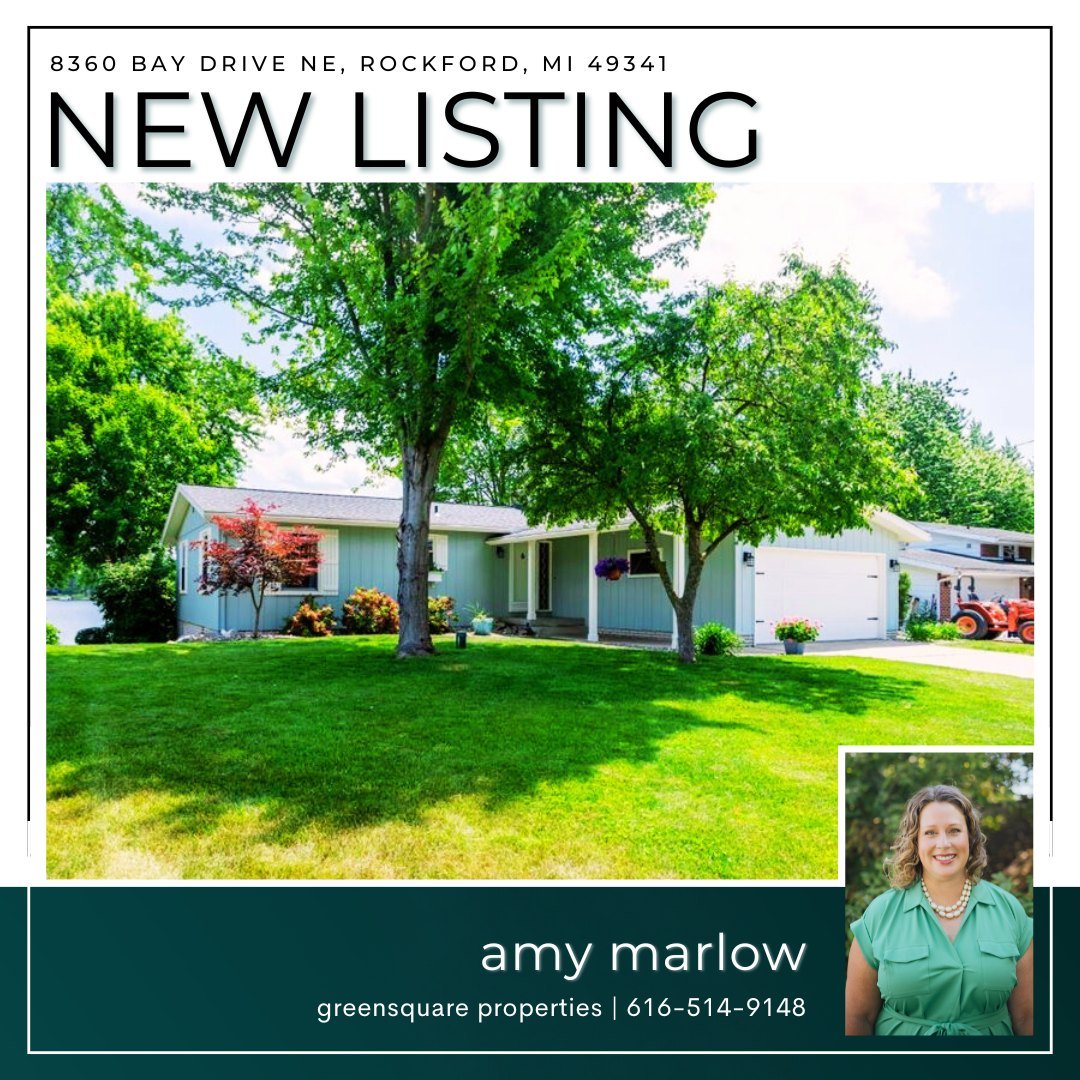 🚤 New Listing on Cowan Lake
📍 8360 Bay Drive NE, Rockford
💲 $689,000 | Listed by Amy Marlow

Tucked along the quiet shoreline of Cowan Lake, this move-in ready home offers peaceful waterfront living with modern updates inside and out.

🎣 No-wake 