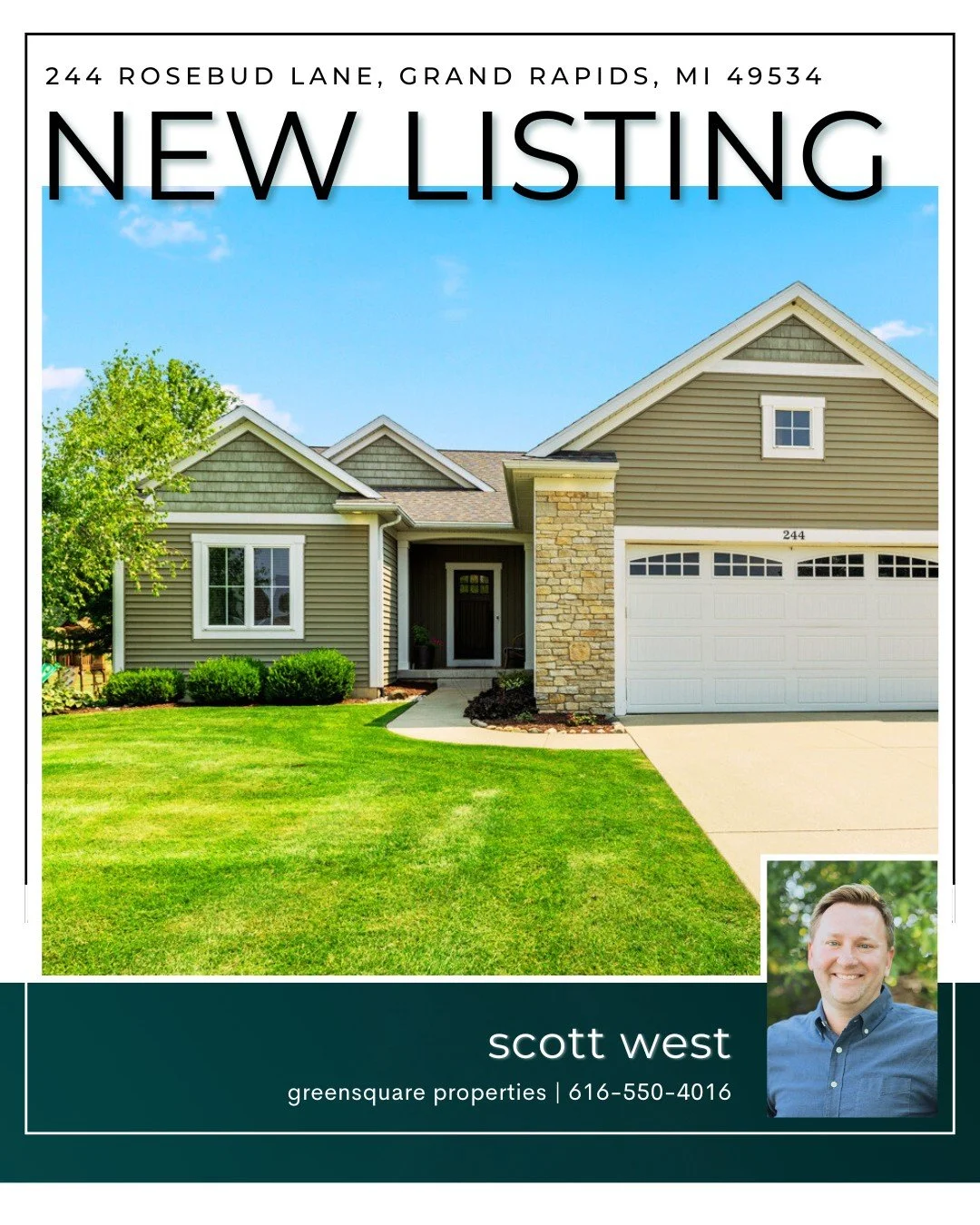 📍 Grandville Schools | 4 Beds | 2.5 Baths

With a bright, open layout, finished basement, and thoughtful finishes throughout, this corner-lot ranch checks all the right boxes &mdash; including location. Just 10&ndash;15 minutes to downtown GR and tu