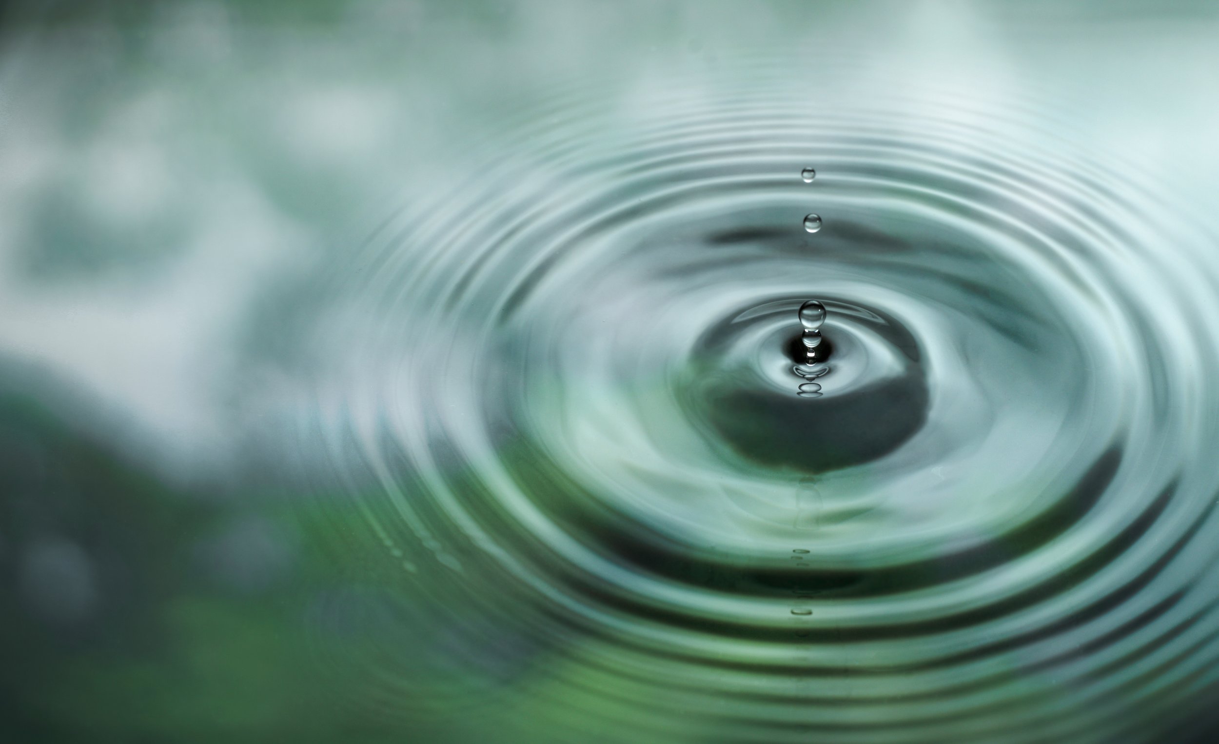 Small ripples in calm water shows the reaction to take to new info.