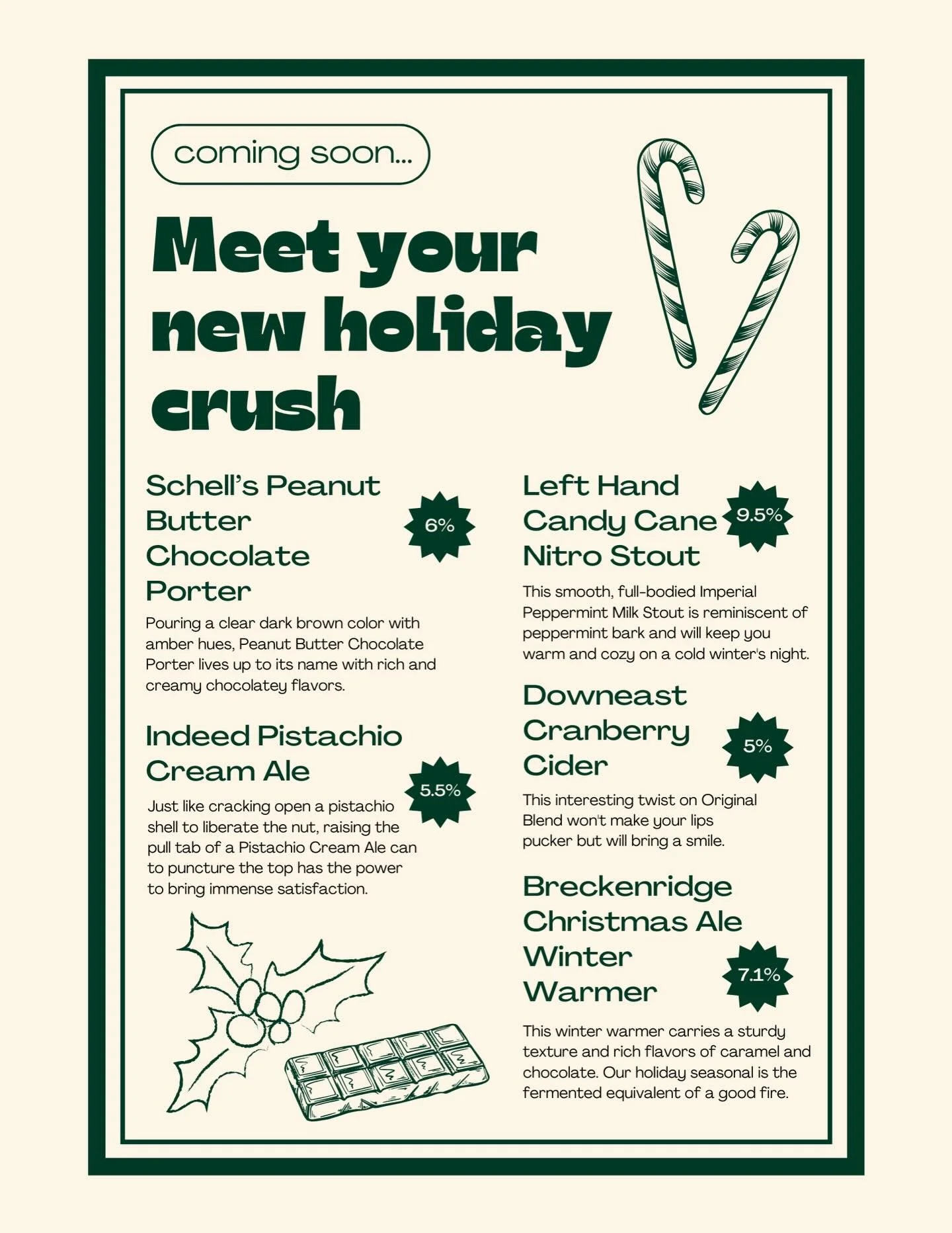Holiday crush? Yeah&hellip; we&rsquo;ve got a few. 😉🎄
Your new seasonal lineup is dropping soon &mdash; sweet, cozy, and totally worth unwrapping.