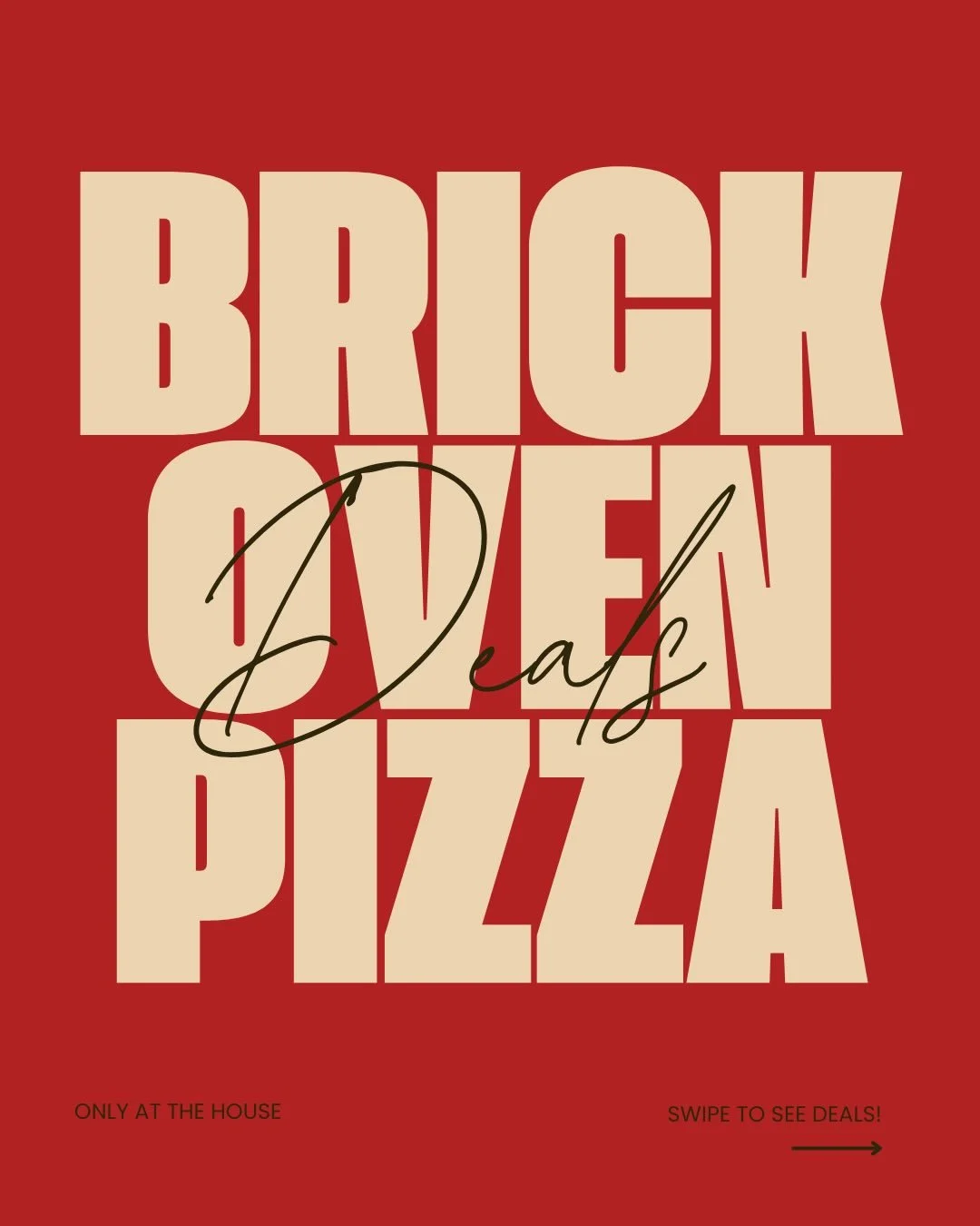 BRICK OVEN DAYS are officially here 🍕🔥

You asked for deals&hellip; we brought the heat.

💥 THE DUO &mdash; ONLY $25
Two 7&rdquo; pizzas of your choice + a 7&rdquo; dessert pie + 7&rdquo; garlic cheese strips.
Perfect for date night, roommate nigh