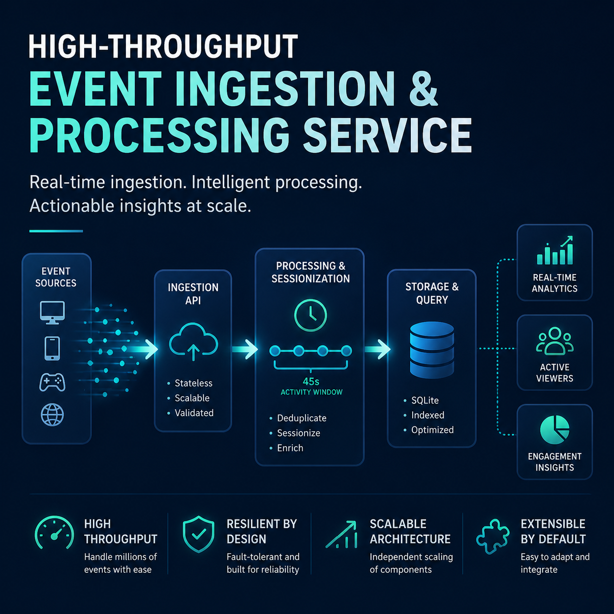 High-Throughput Event Ingestion &amp; Processing Service (PHP)