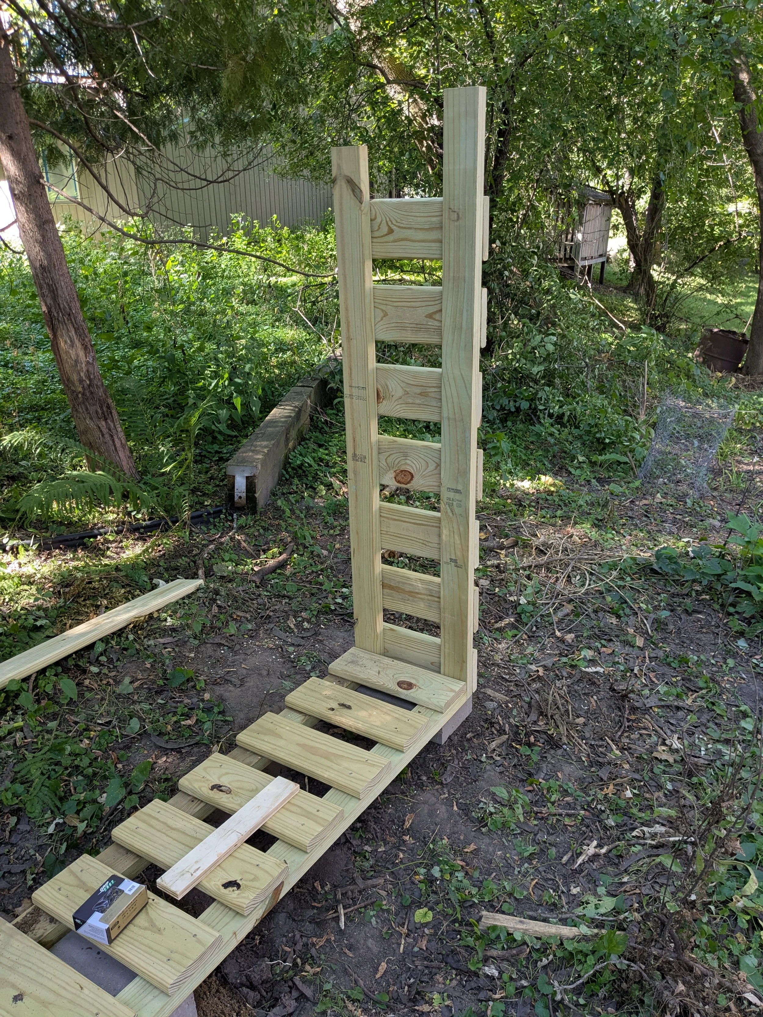 first side frame standing on the floor