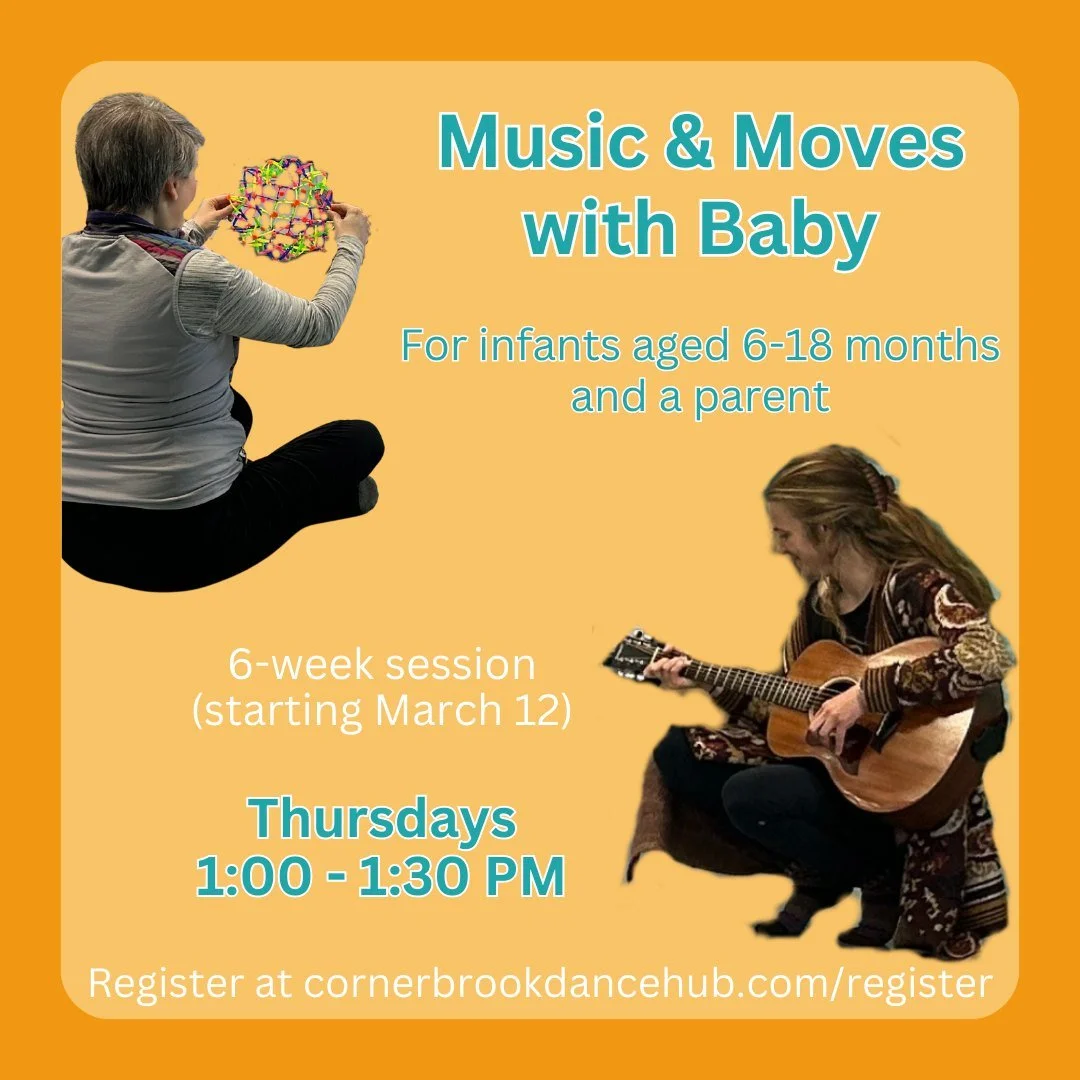 Are you looking for a new activity to do with your infant?

Music &amp; Moves with Babies is a 6-week course designed by Music Therapist Jessica Pereversoff and Somatic Dance Therapist Candice Pike. Through engaging music and movement activities, you