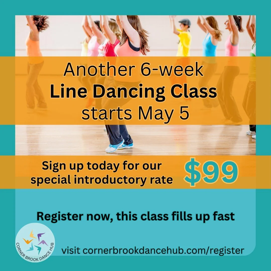 We can't believe how popular our new Line Dancing class has been! 
Our next 6-week session of Line Dancing classes on Tuesday nights (8-9) starts May 5 💃💃💃

This welcoming, beginner-friendly class combines fun,
easy-to-follow line dances and simpl