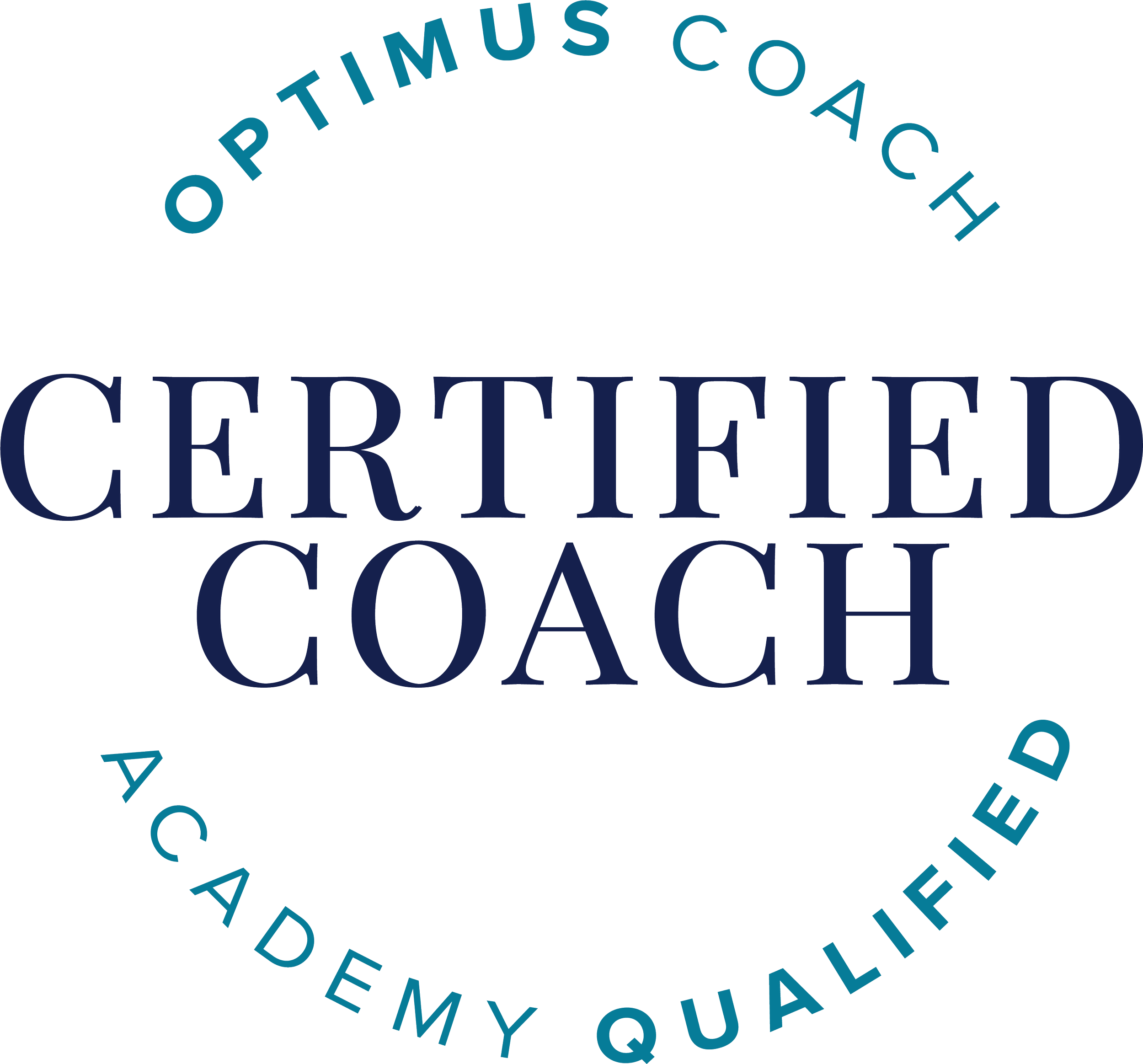 Optimus Coach Certified Coach badge with "Academy Qualified" text.