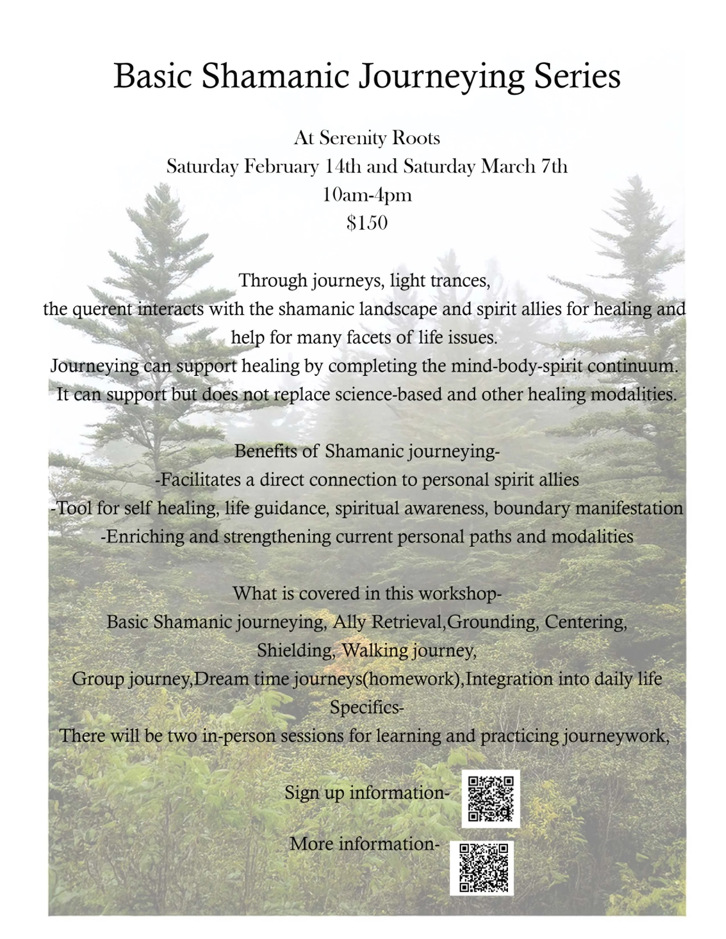 Basic Shamanic Journeying Workshop with Abbey Crouse &amp; Michelle Sampson                  Session 1