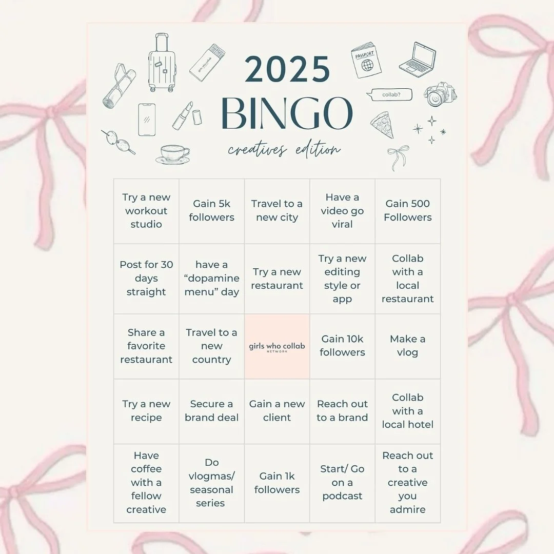 in: manifesting your dreams and watching them come true 💘💋

Happy New Year! Looking forward to all 2025 has to bring! Use this bingo card to help brainstorm your 2025 goals &amp; to keep track of them coming true! 

#girlswhocollab #girlswhocollabn