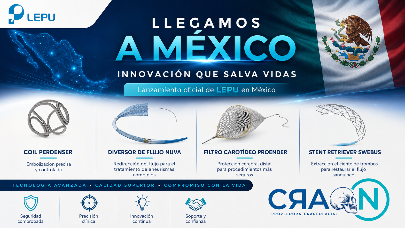 Productos Endovasculares LEPU llegan a méxico