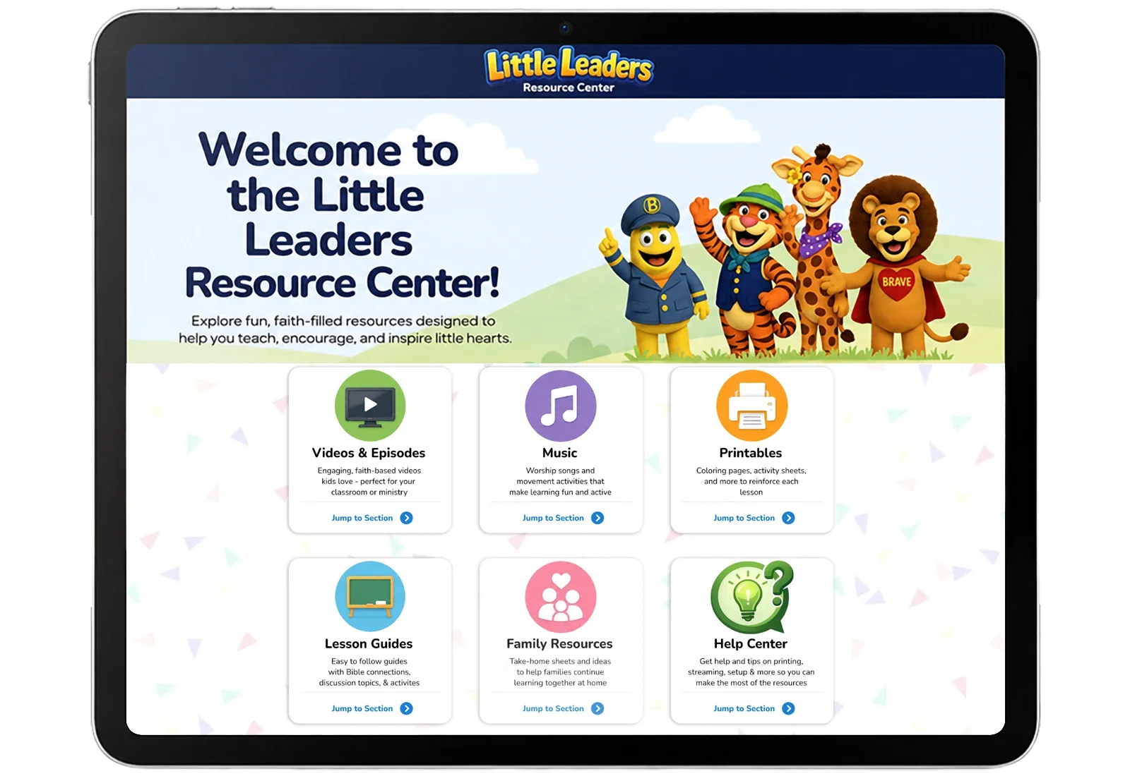 Little Leaders Resource Center dashboard