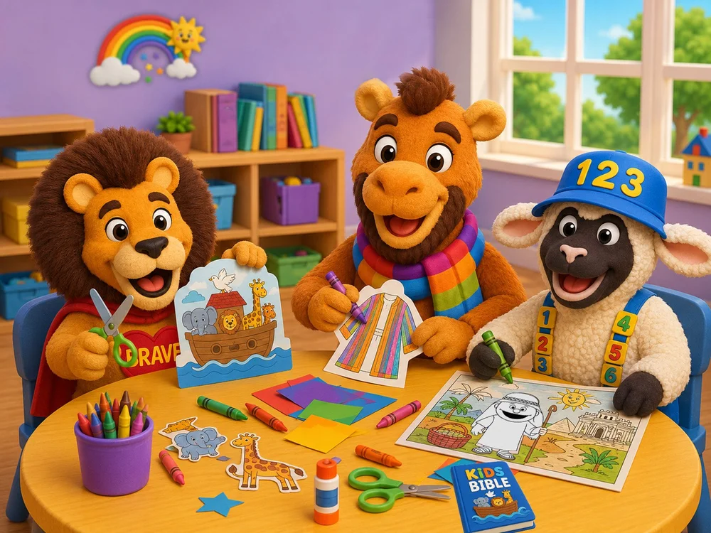 Little Leaders Bible activities craft table