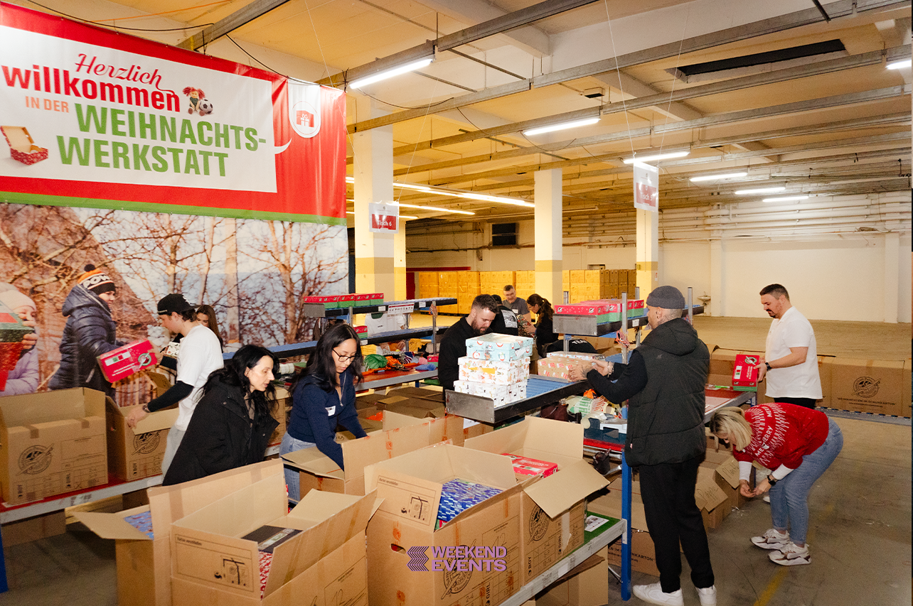 Feiern mit Herz: Wie das Team von Weekend Events in der Weihnachtszeit etwas zurückgegeben hat