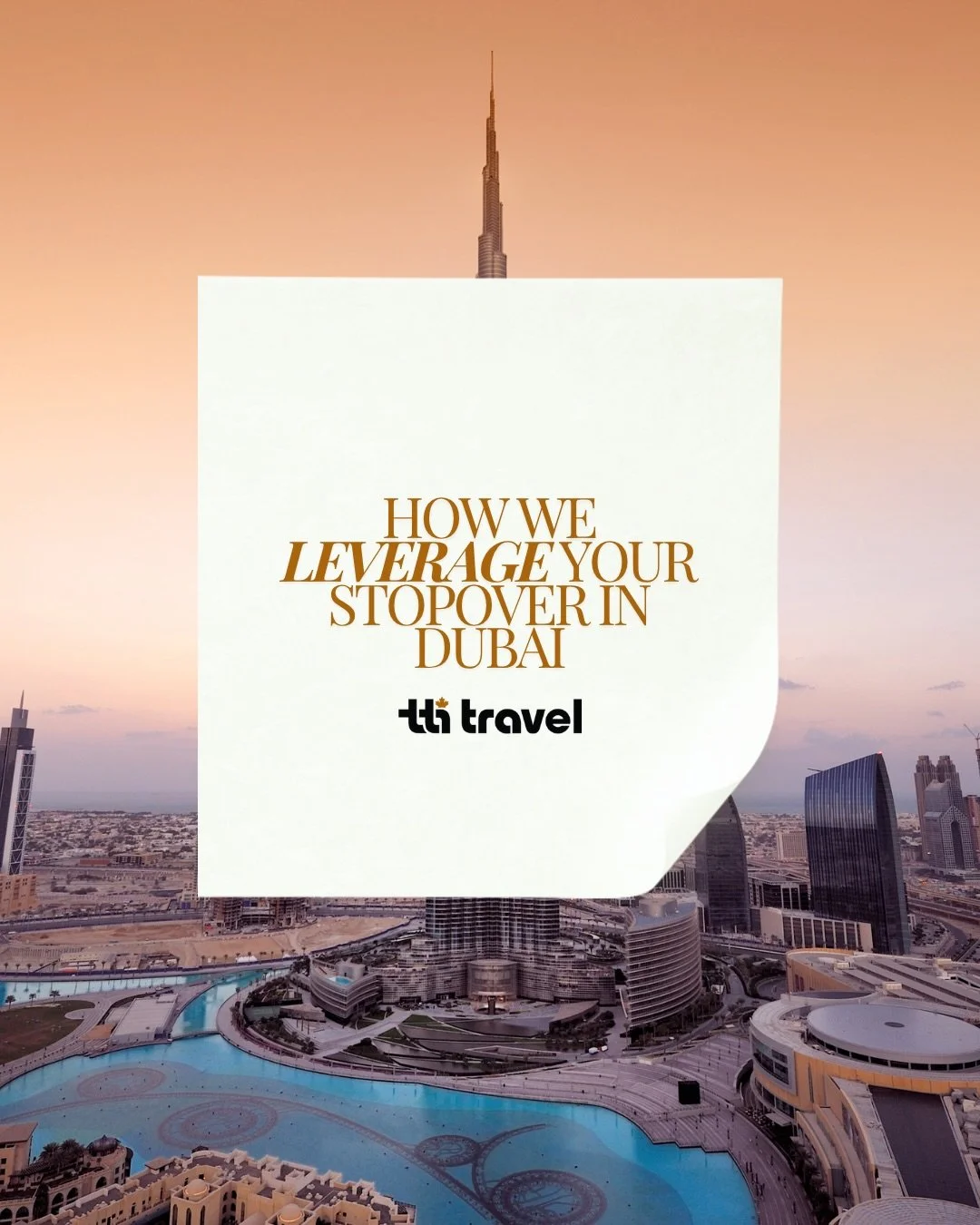A &ldquo;layover&rdquo; in Dubai? Not on our watch ✈️🌆🇦🇪🐪&hearts;️

When our clients fly Emirates to Dubai ahead of their final destination, we don&rsquo;t let it be a stretch of airport lounges and vending machine snacks. We build the connection