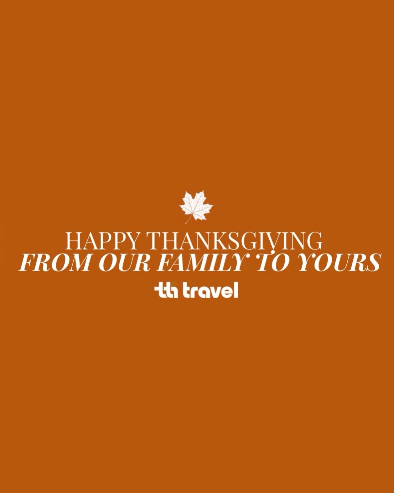 Thankful for the places that inspire us&mdash;and the people who make every journey meaningful🍂🛩️

This Thanksgiving, we&rsquo;re grateful to our clients for trusting us with their travel plans, our partners for helping bring them to life, and our 