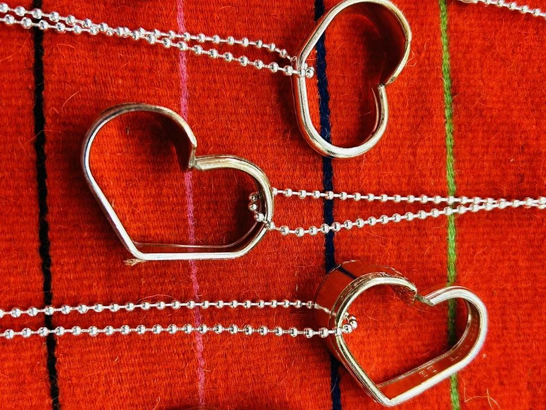 Upcycled Vintage Silverware Heart Pendant
