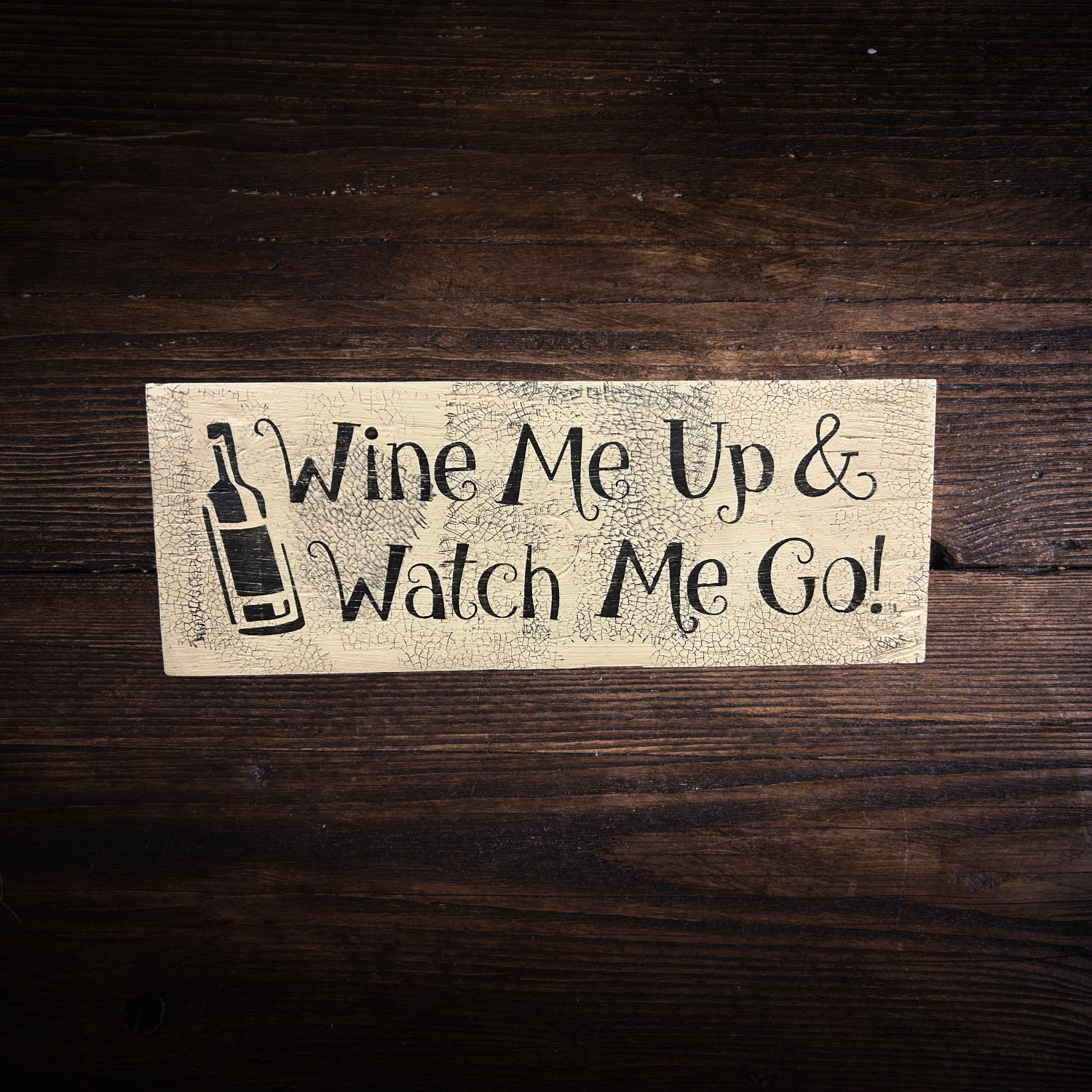 Whimsical Wine Lover's Wood Sign