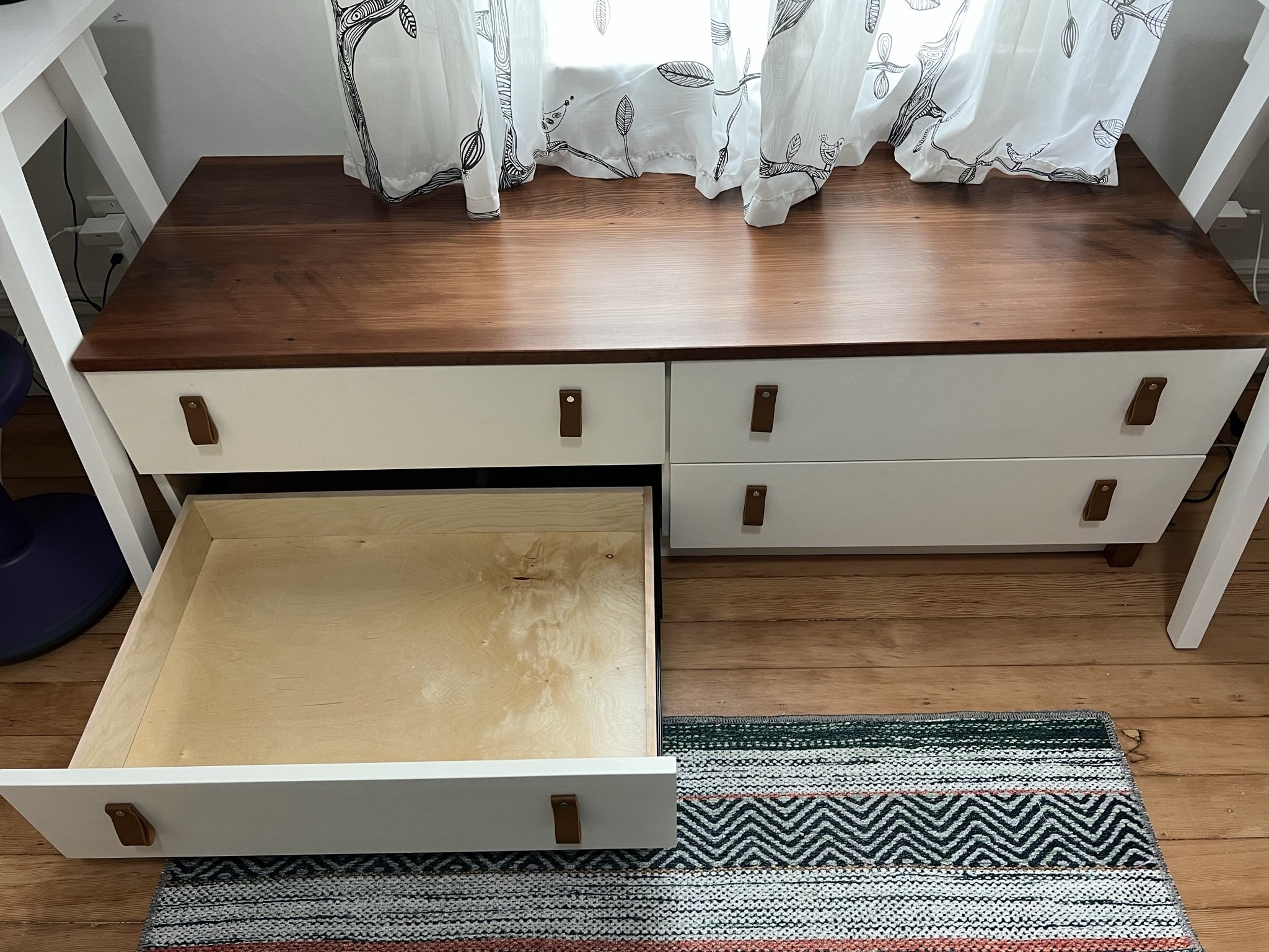 Custom window bench with storage