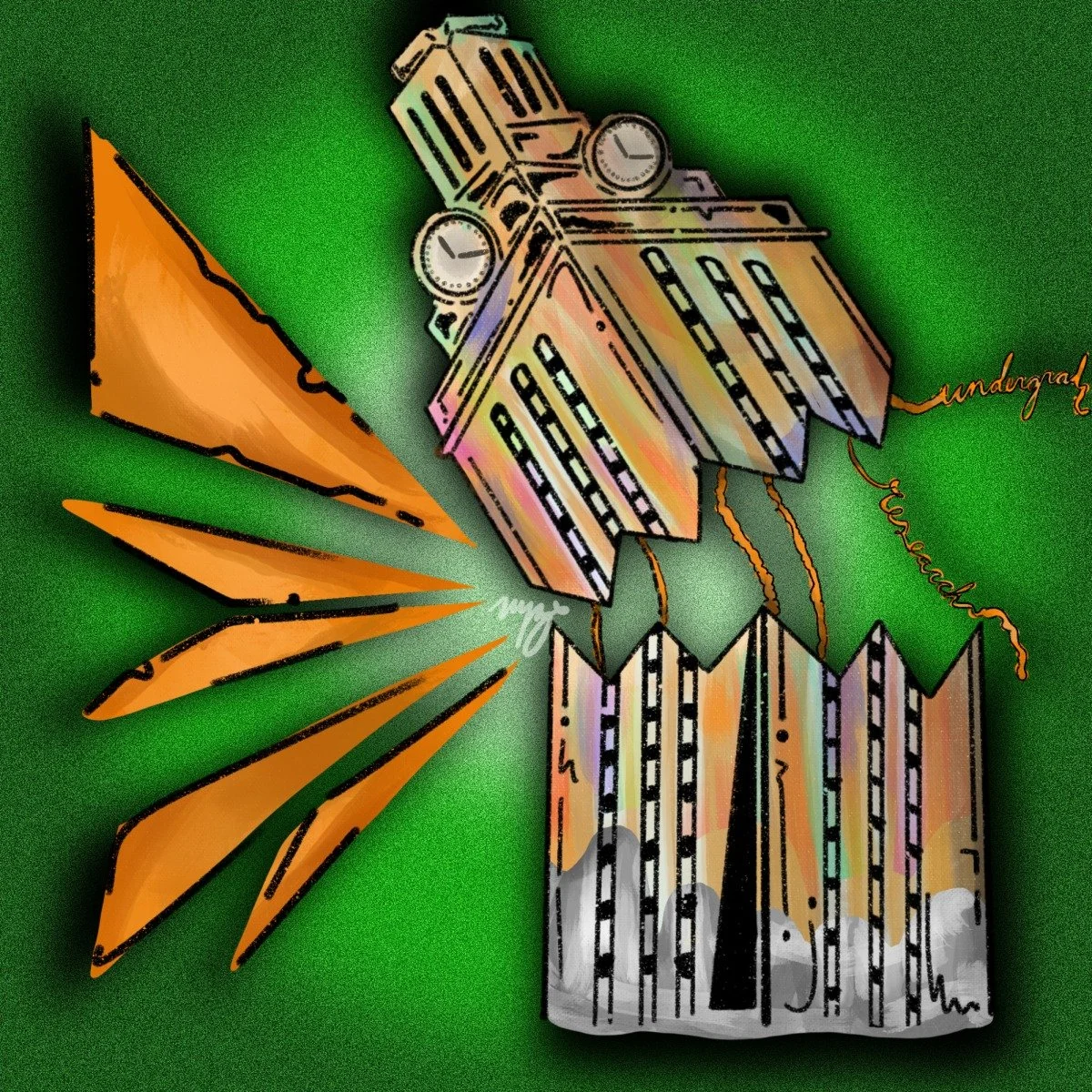 The UT Tower crashing under authoritarian rule from state and federal government. Censorship, opacity, impunity, violence. Getting rid of women's and gender studies the week the Epstein files are released really clarifies the stakes.