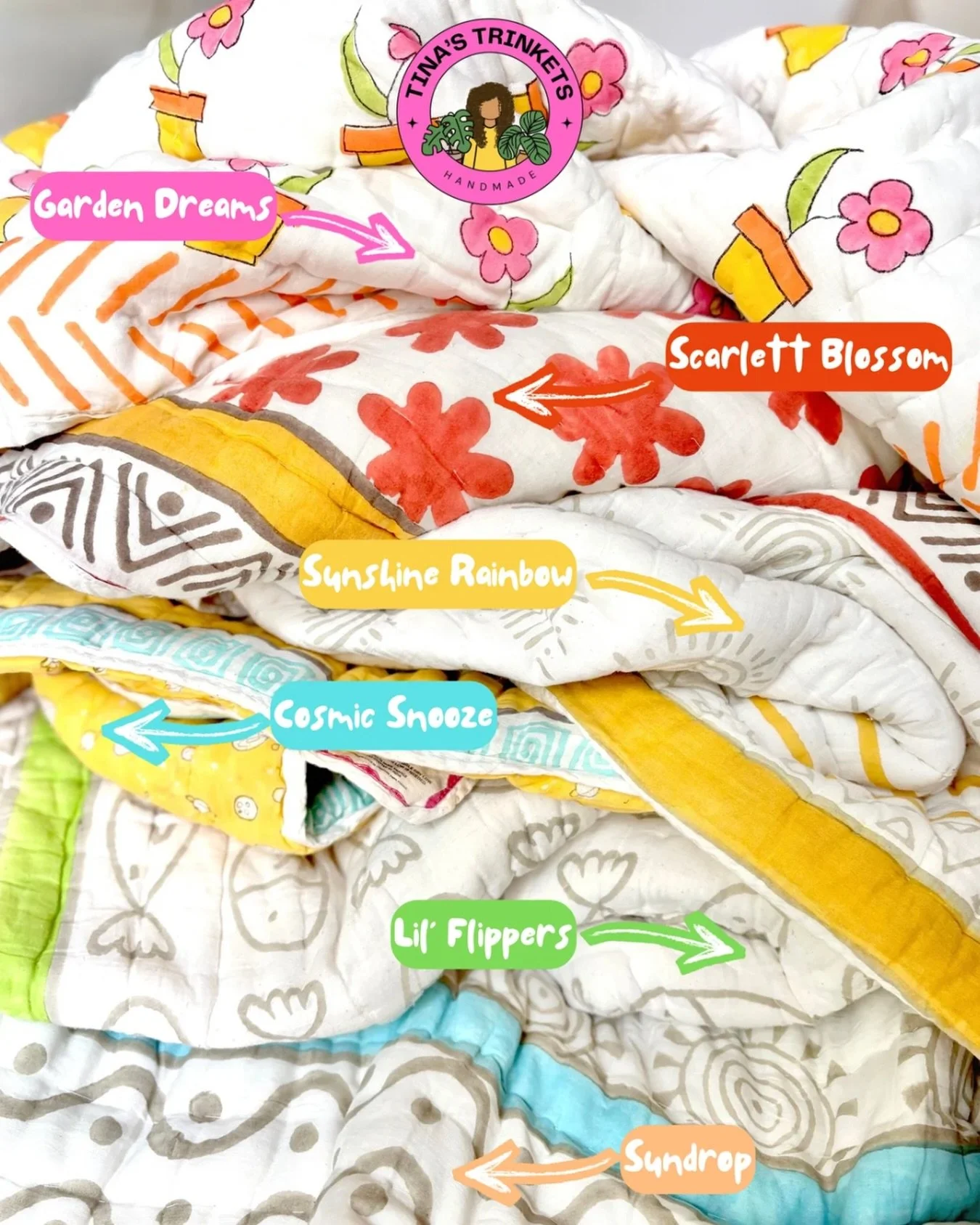 Spring &amp; summer ready 🌸☀️

Our 100% cotton, breathable, super-soft handmade blankets are now available on Amazon USA 🇺🇸

Light, cozy, and perfect for warm days 💛 get yours today 
.
.
.
.
#tinastrinkets #springdecor #homedecor