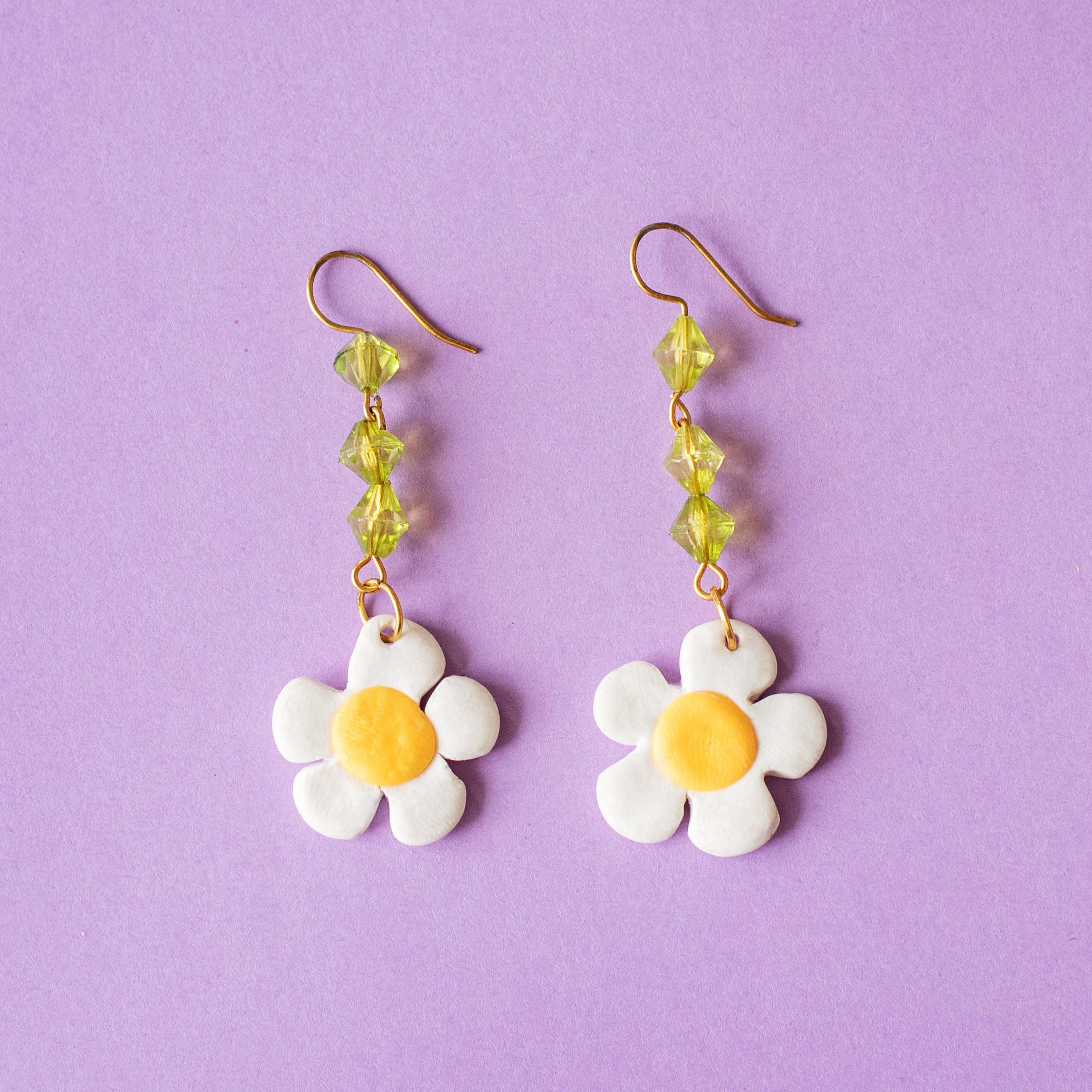 Clay Earrings- Daisy green 1 copy.jpg