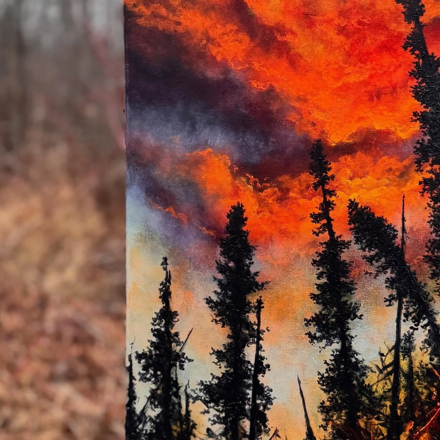 Aujourd&rsquo;hui, je vais rejoindre mes belles de  @brumes.le.collectif &agrave; la Boutique Trampoline &agrave; Qu&eacute;bec. Peinture en direct et sororit&eacute; en cette journ&eacute;e d&rsquo;automne.