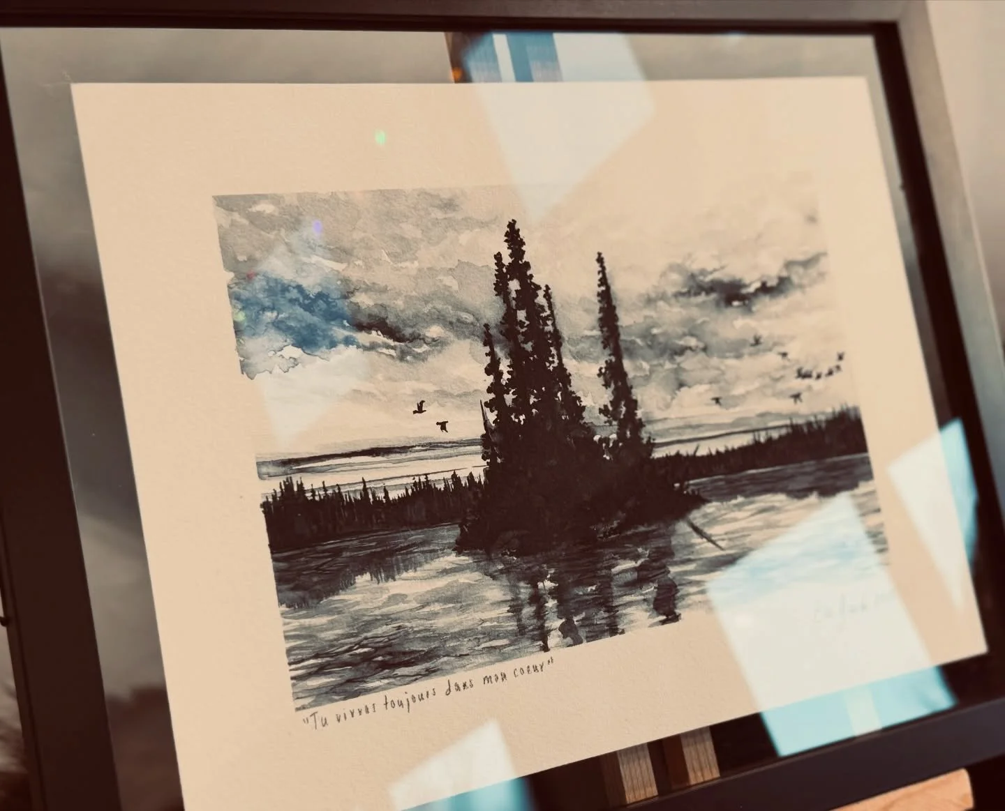 &laquo;&nbsp;Tu vivras toujours dans mon c&oelig;ur&nbsp;&raquo; a trouv&eacute; sa nouvelle maison et j&rsquo;en suis profond&eacute;ment reconnaissante. ✨ Une aquarelle de ma s&eacute;rie annuelle &laquo;&nbsp;Archives de vie&nbsp;&raquo;