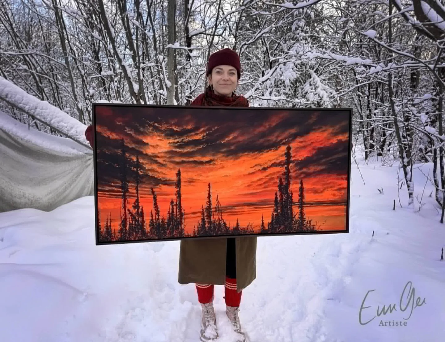 Et ma vie a chavir&eacute; &laquo;&nbsp;Dans le plus beaux des levers de soleil&nbsp;&raquo; Une de mes &oelig;uvres solo pr&eacute;sent&eacute;e lors de &laquo;&nbsp;Notre immensit&eacute; ensauvag&eacute;e&nbsp;&raquo; du 19 f&eacute;vrier au 1er m