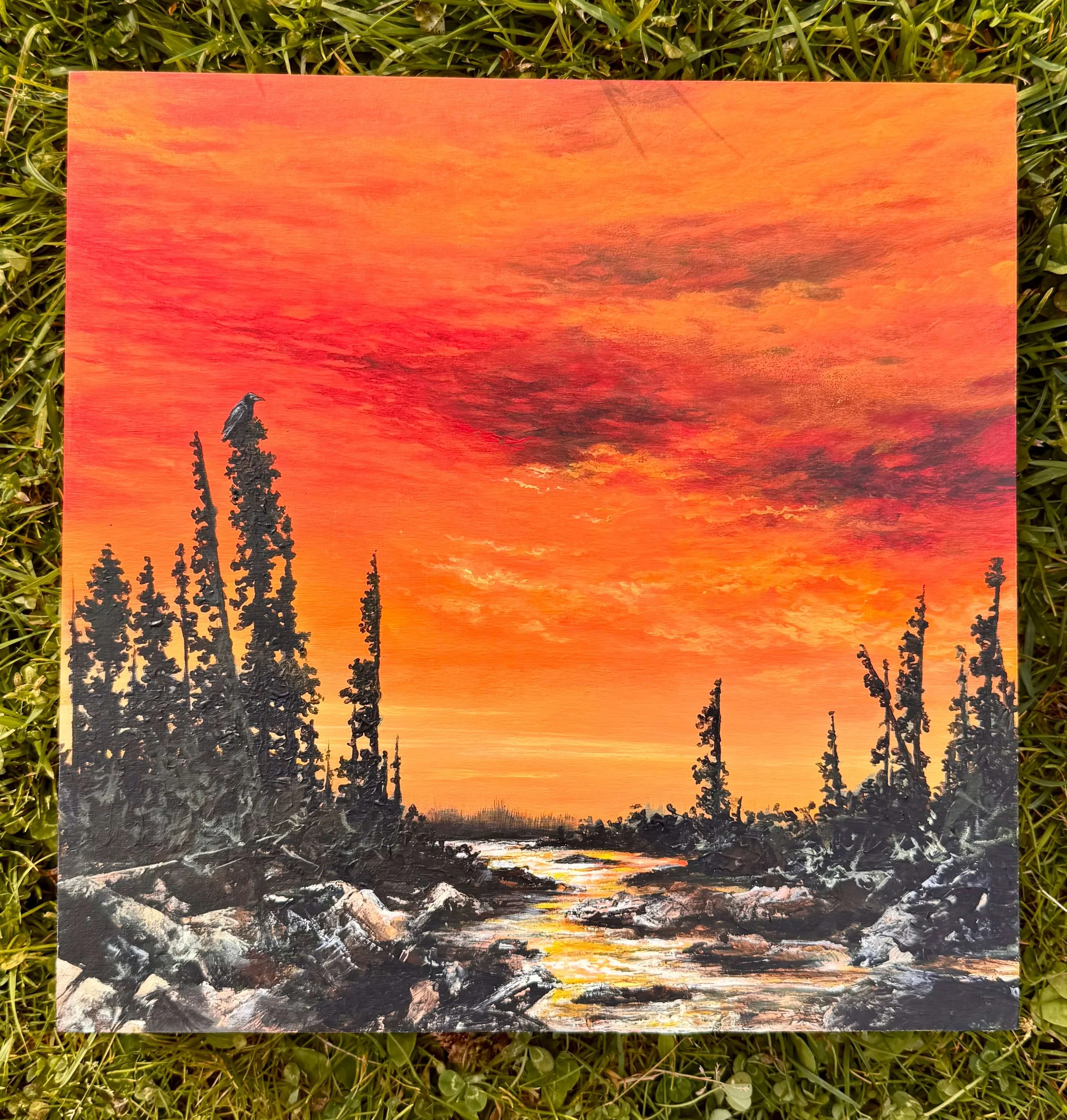 oeuvre 12X12 série je t'aime en Or cercle PB15 atelier 76 novembre 2025