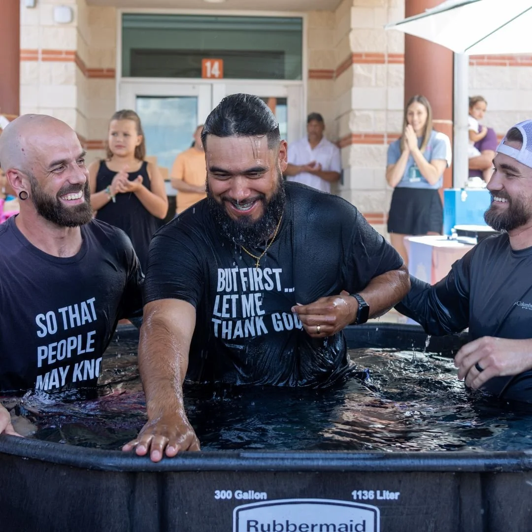Baptism service at Fervent Church in Hutto, Texas