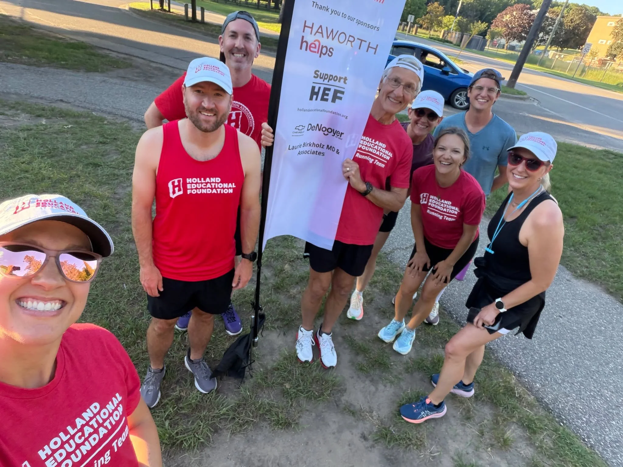The HEF Running Team had a fantastic summer solstice training run this weekend! Thanks to all the staff, donors, and friends who showed up! We LOVE @holland_public_schools ❤