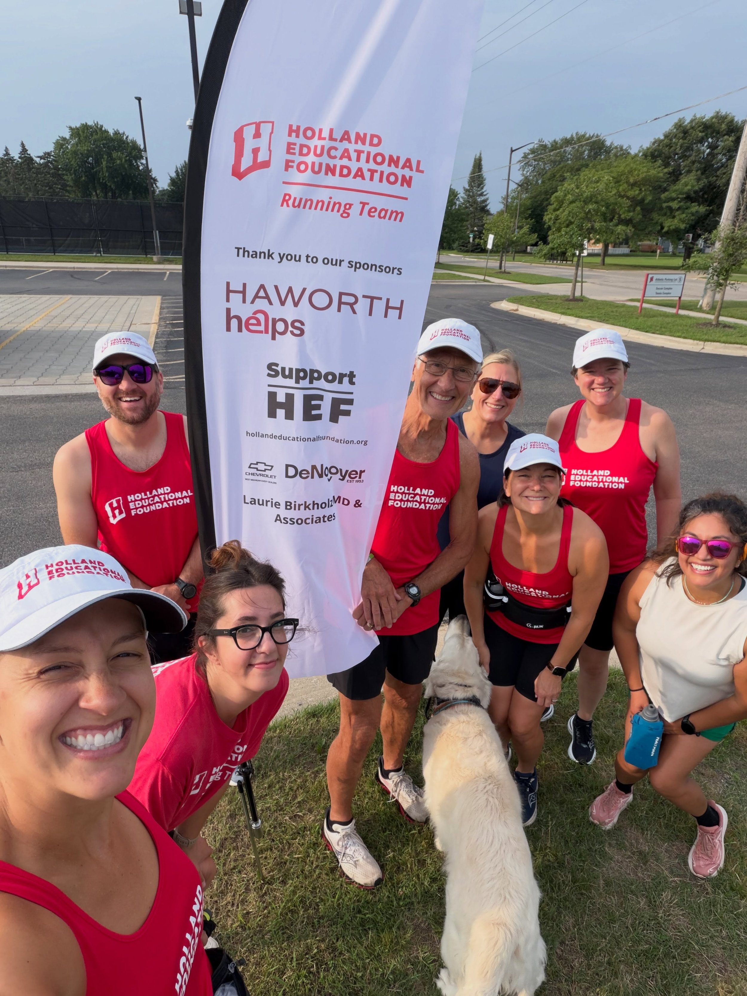 The HEF Running Team stopped at some @holland_public_schools buildings on our last training run - and had so much fun. Thanks to this year&rsquo;s running team for putting in the miles to raise funds for students and educators at HPS and thanks to ou