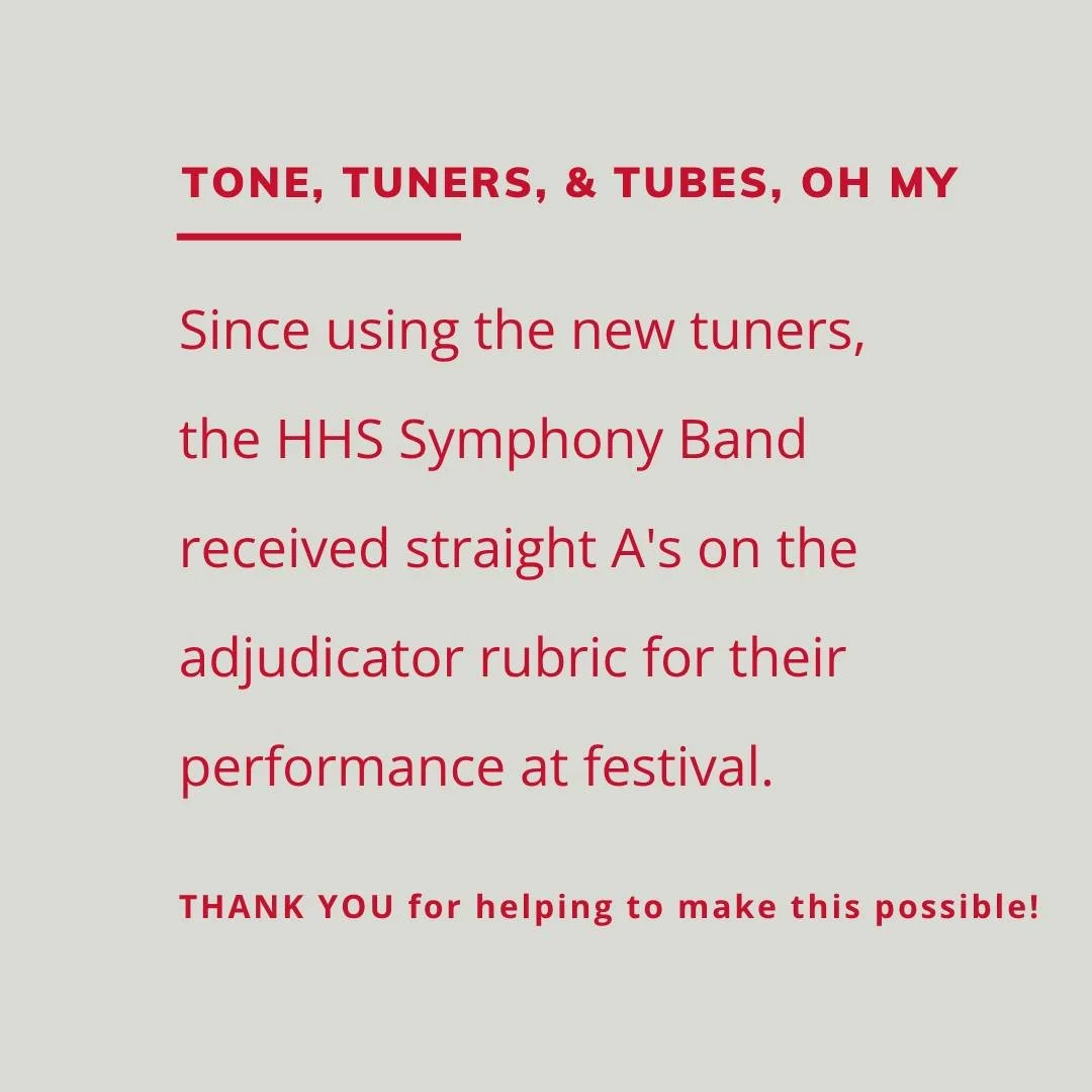 HEF Grant Spotlight! Bethany Van Oss (Holland High School, Holland Middle School) received funding for "Tone, Tuners, &amp; Tubes, Oh My!" 🎺

"The HHS Symphony Band, since the use of the individual clip-on tuners have been implemented