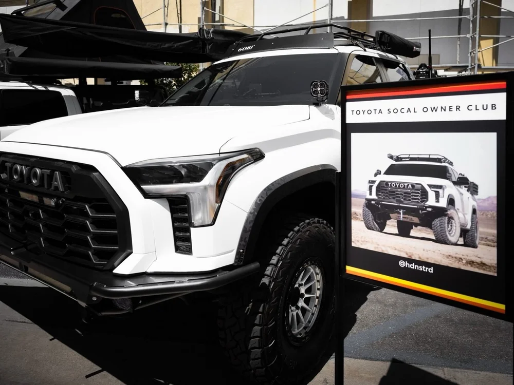 Tundra at the Toyota SoCal Owner Club sign