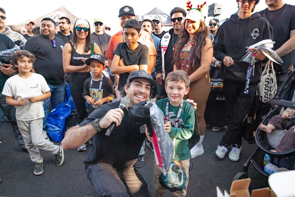 King Shocks Toy Drive — the action on the lot
