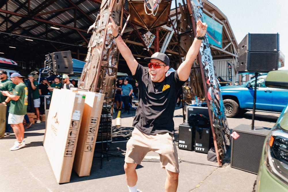 Rodeo x Rigs community — the crowd on the lot