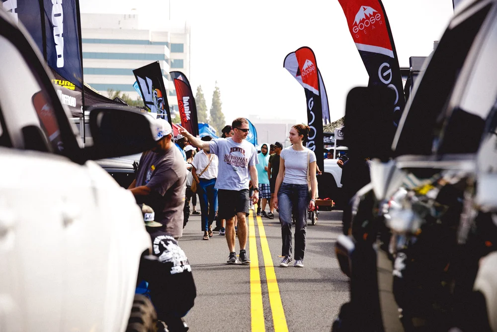 Rodeo x Rigs community — the crowd on the lot
