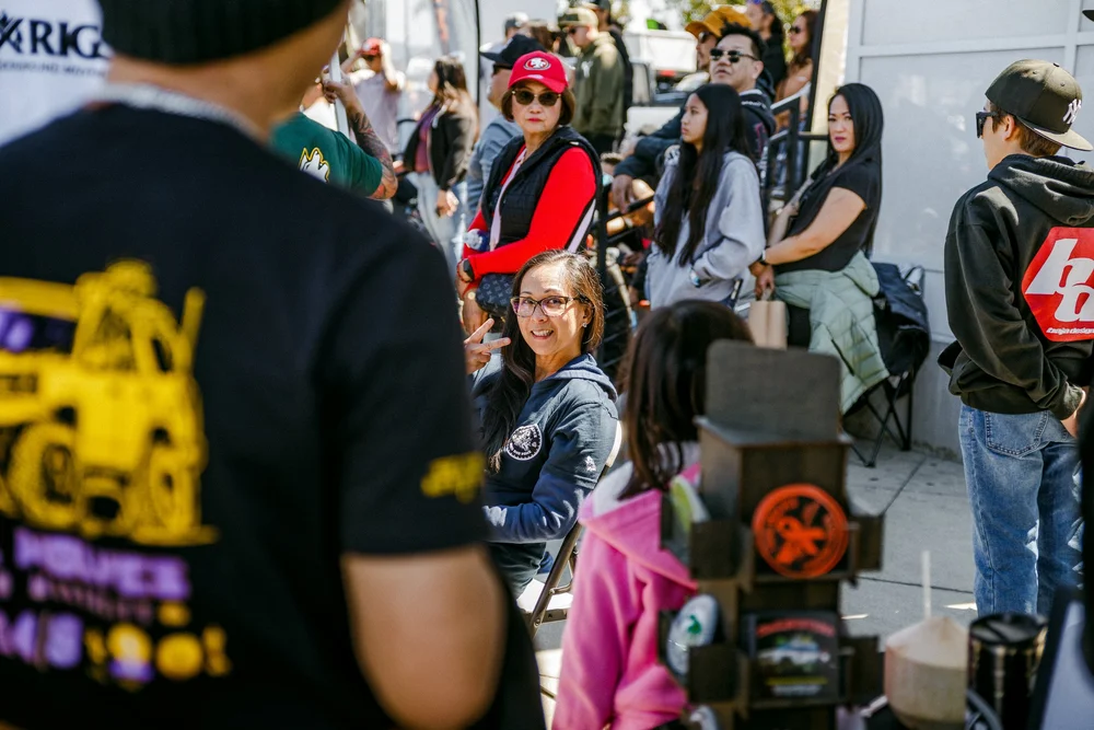 Rodeo x Rigs community — the crowd on the lot