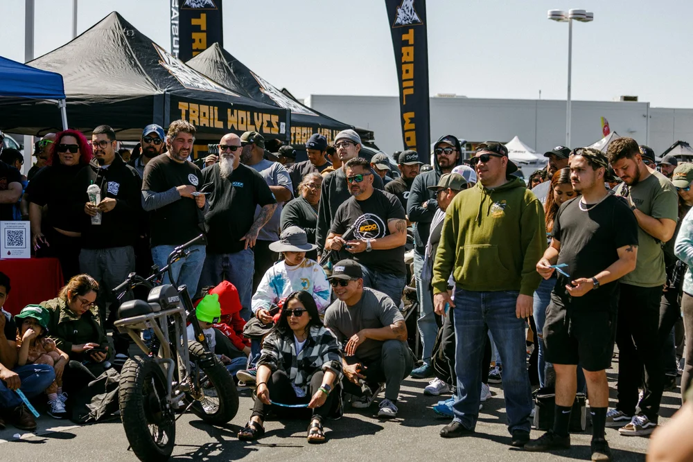 Rodeo x Rigs community — the crowd on the lot
