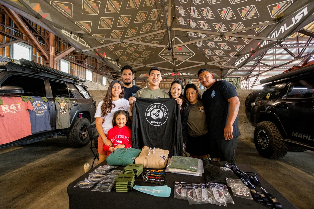Rodeo x Rigs community — the crowd on the lot