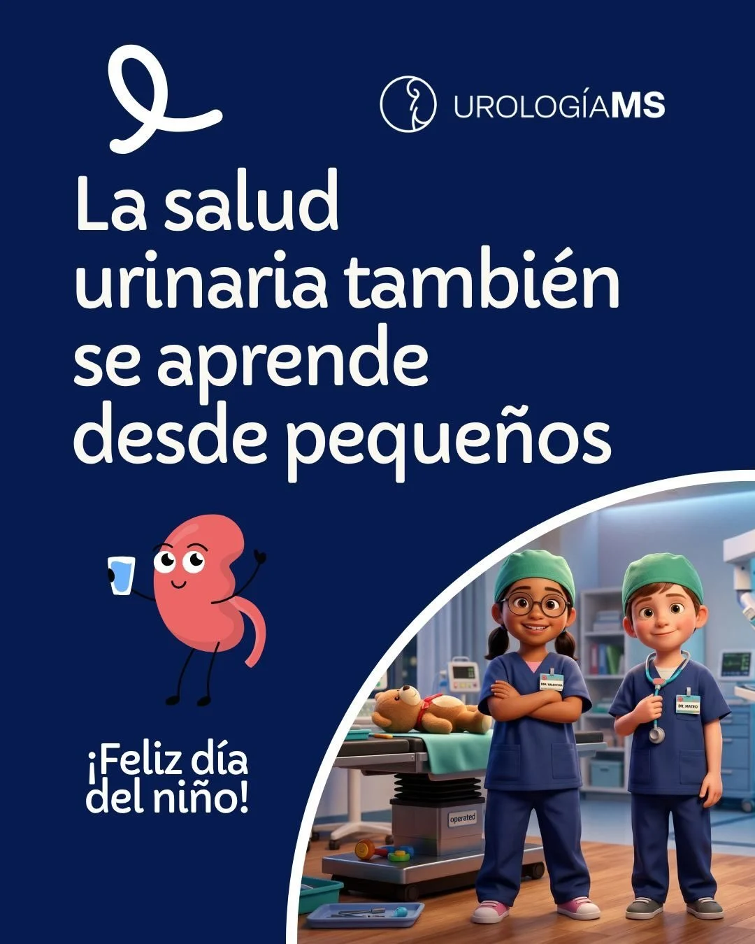 En este #D&iacute;aDelNi&ntilde;o, queremos recordar que los grandes h&aacute;bitos de salud comienzan hoy. En Urolog&iacute;a MS, creemos que la prevenci&oacute;n es el mejor regalo que podemos darle a nuestro cuerpo desde la infancia.

Desliza para