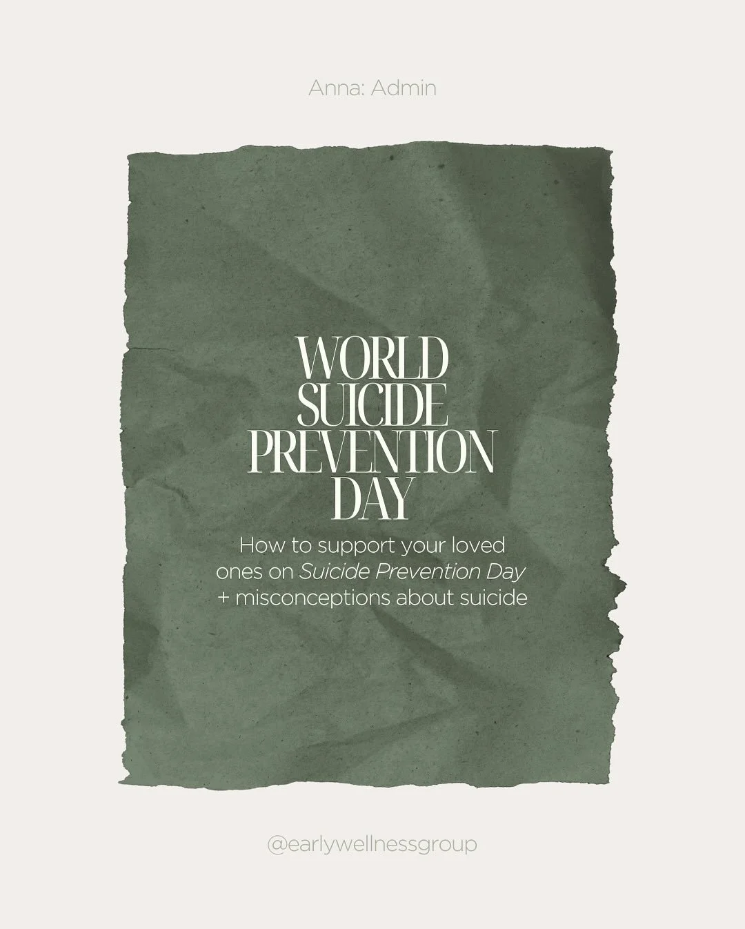 Awareness saves lives. Let&rsquo;s break the silence and end the stigma. 

If you&rsquo;re struggling, please know you are loved and needed here.  We are here to support you in every way we can🤍

#sucideprevention #worldsuicidepreventionday #suicide