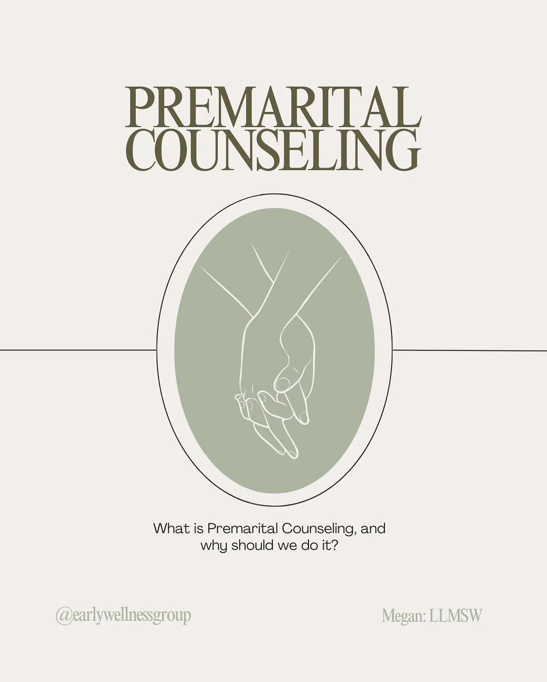 Thinking about forever together? Our provider, Megan, can help you on your journey with this powerful step to strengthen your bond before marriage💕

#premaritalcounseling #therapy #counsling #earlywellnessgroup #premarital #marriage