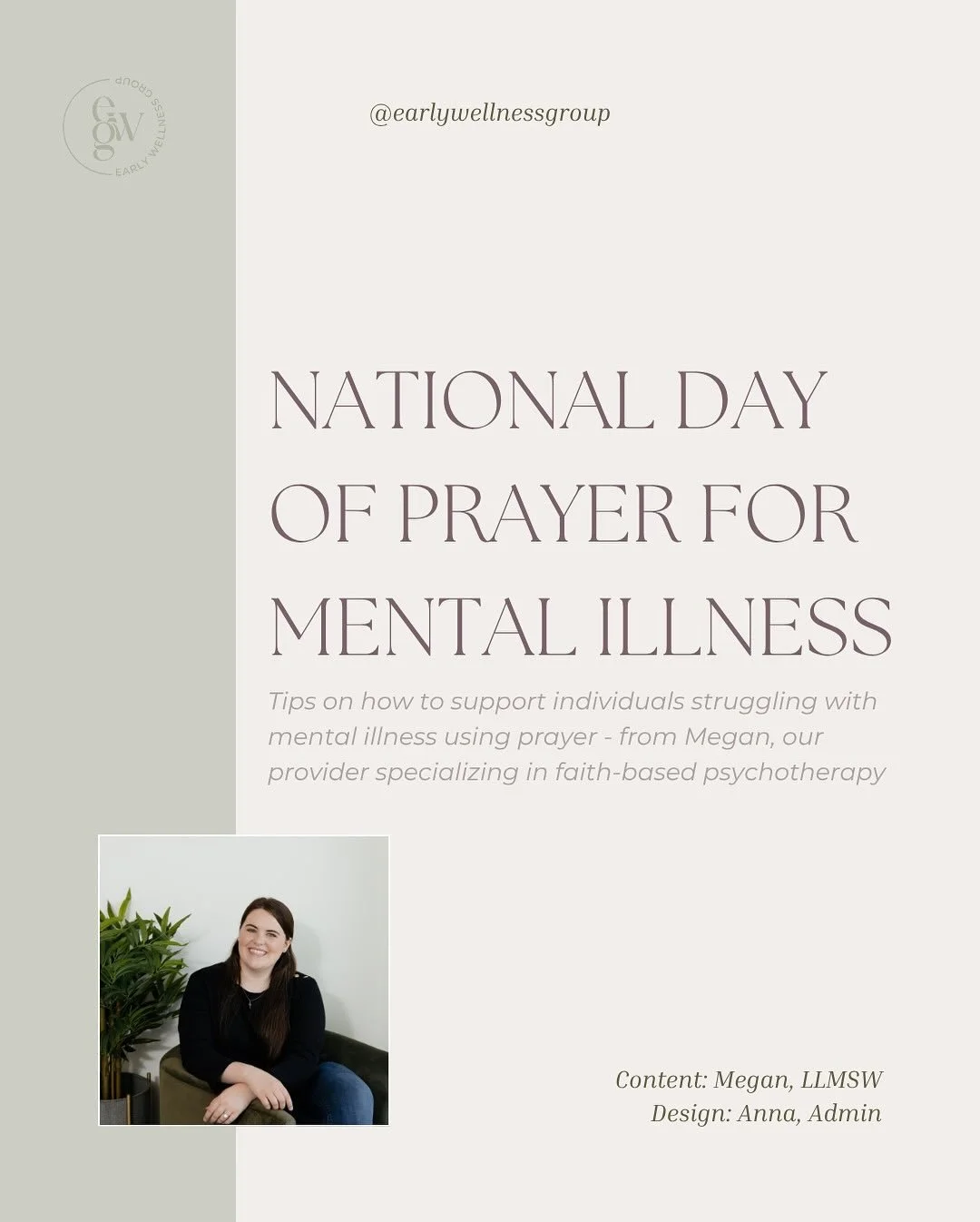 National Day of Prayer for Mental Illness reminds us that healing can take many forms, through community, compassion, and connection to something greater than ourselves.
Thank you Megan for this wonderful post!
🕊 Take a moment today to pause, pray