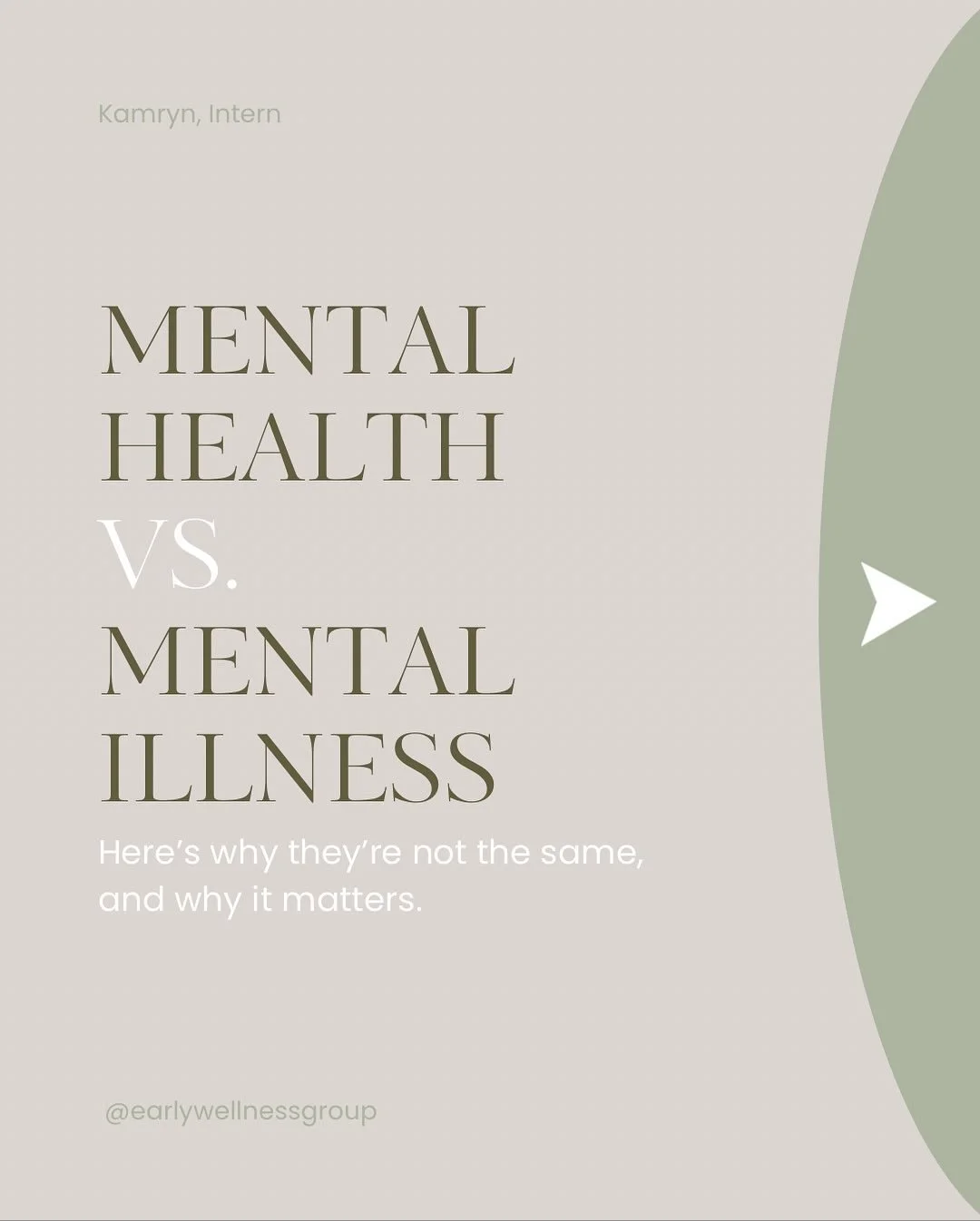 Talking about mental health and mental illness is the first step in reducing stigma. With that, it&rsquo;s important to know the difference between the two💚

#mentalhealth #mentalillness #therapy #michigantherapist #mentalhealthawareness #mentalilln