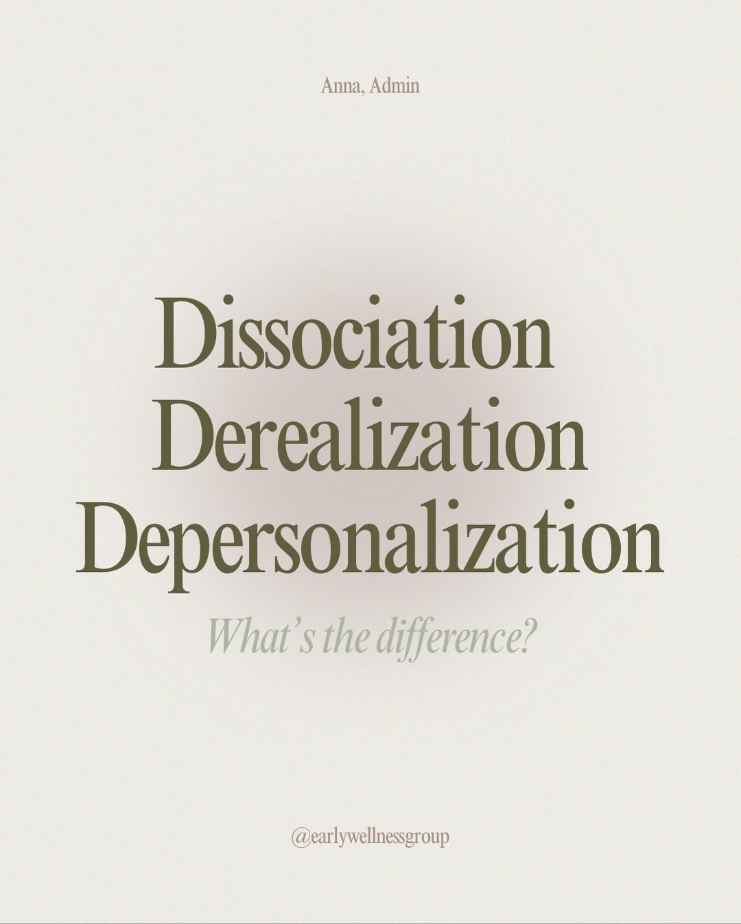 These experiences have names: dissociation, derealization, and depersonalization.
And they&rsquo;re often the mind&rsquo;s way of protecting you when things feel overwhelming.

None of these experiences mean something is &ldquo;wrong with you.&rdquo;