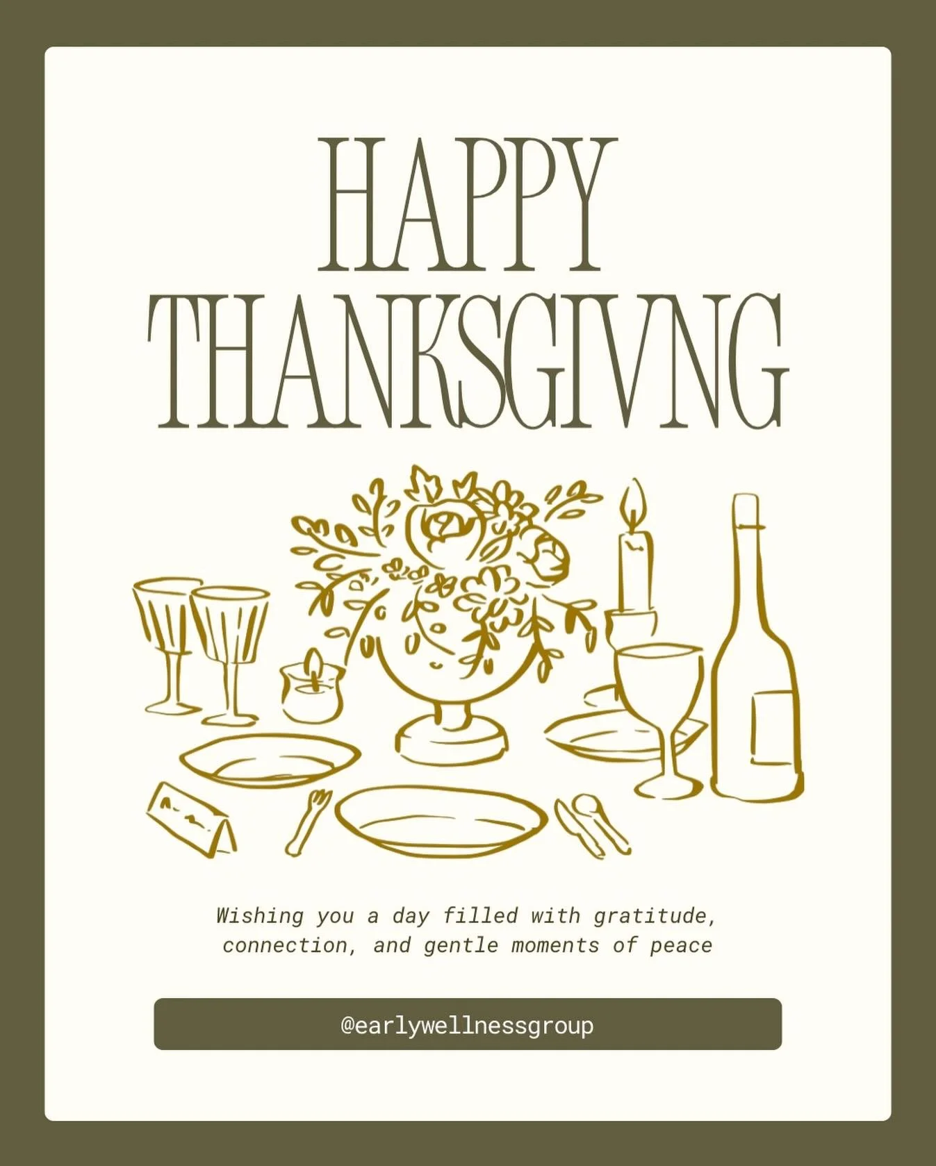 Happy Thanksgiving from our practice to you. 🧡

Today we&rsquo;re holding space for the full range of experiences this season can bring. However this day feels for you, we hope you meet yourself with gentleness and compassion.

We&rsquo;re grateful 