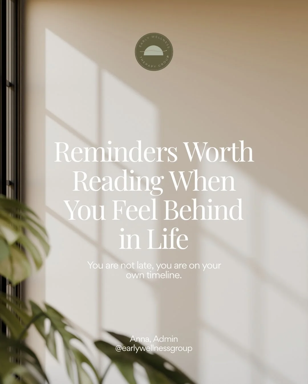 There is no universal timeline you&rsquo;re failing to meet. That sense of being behind often comes from comparison, internalized pressure, and a nervous system that&rsquo;s been living in survival mode, not from any actual lack within you. 

From a 