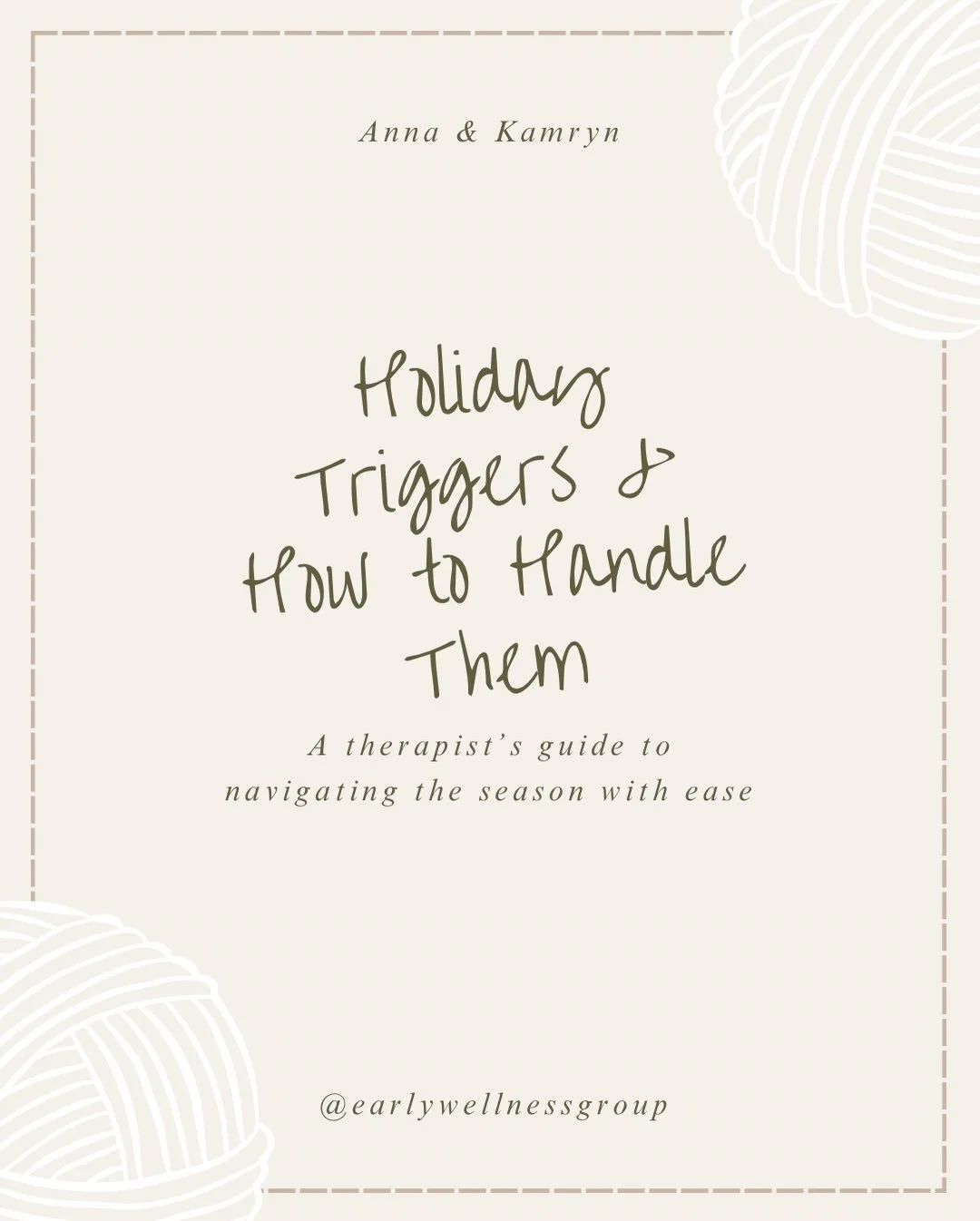 The holidays can be meaningful and magical, and they can also stir up anxiety in ways that feel confusing or overwhelming. If you find your nervous system working overtime this season, you are not alone.

When these triggers show up, your body may re